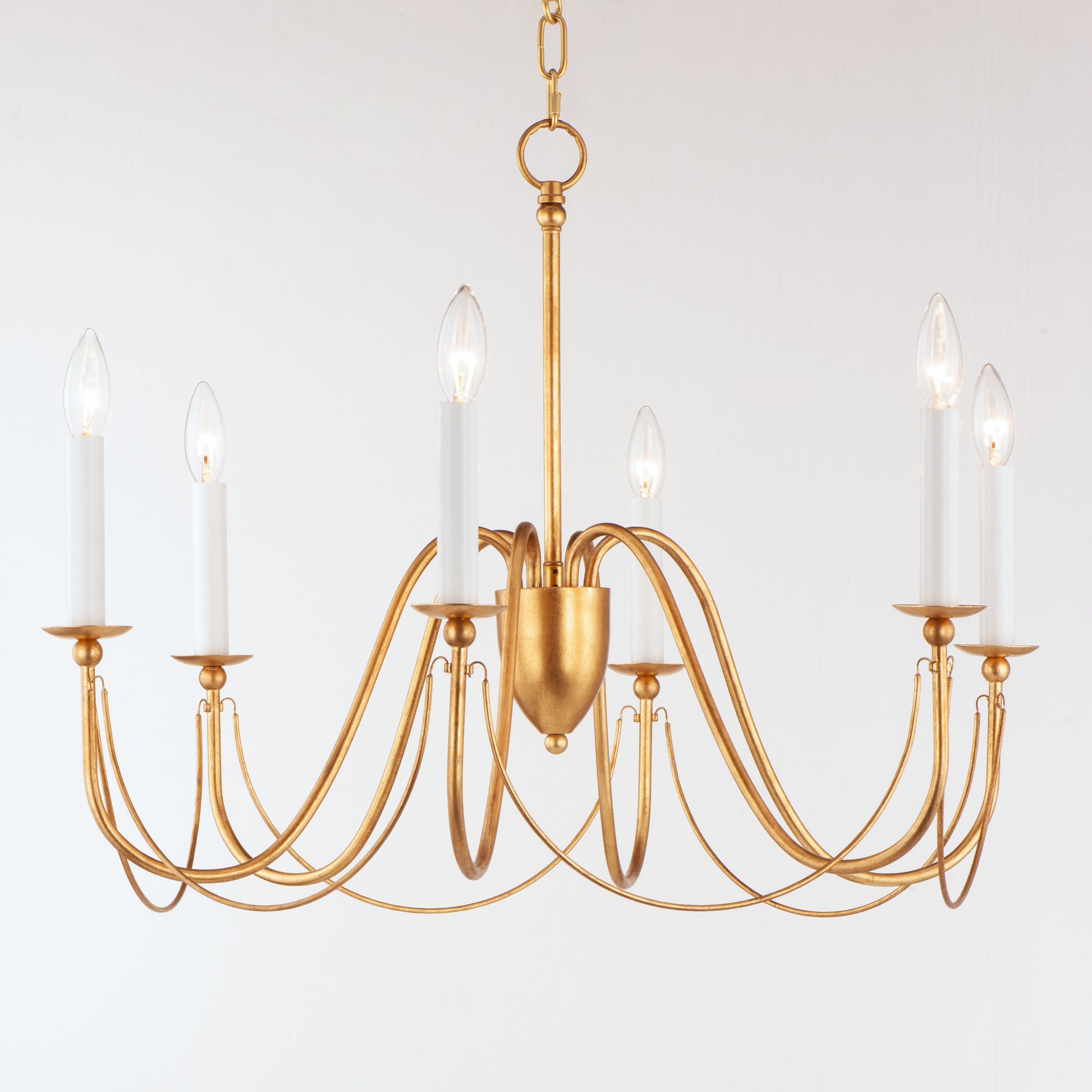 Plumette 6-Light Chandelier Gold Leaf by Maxim Lighting