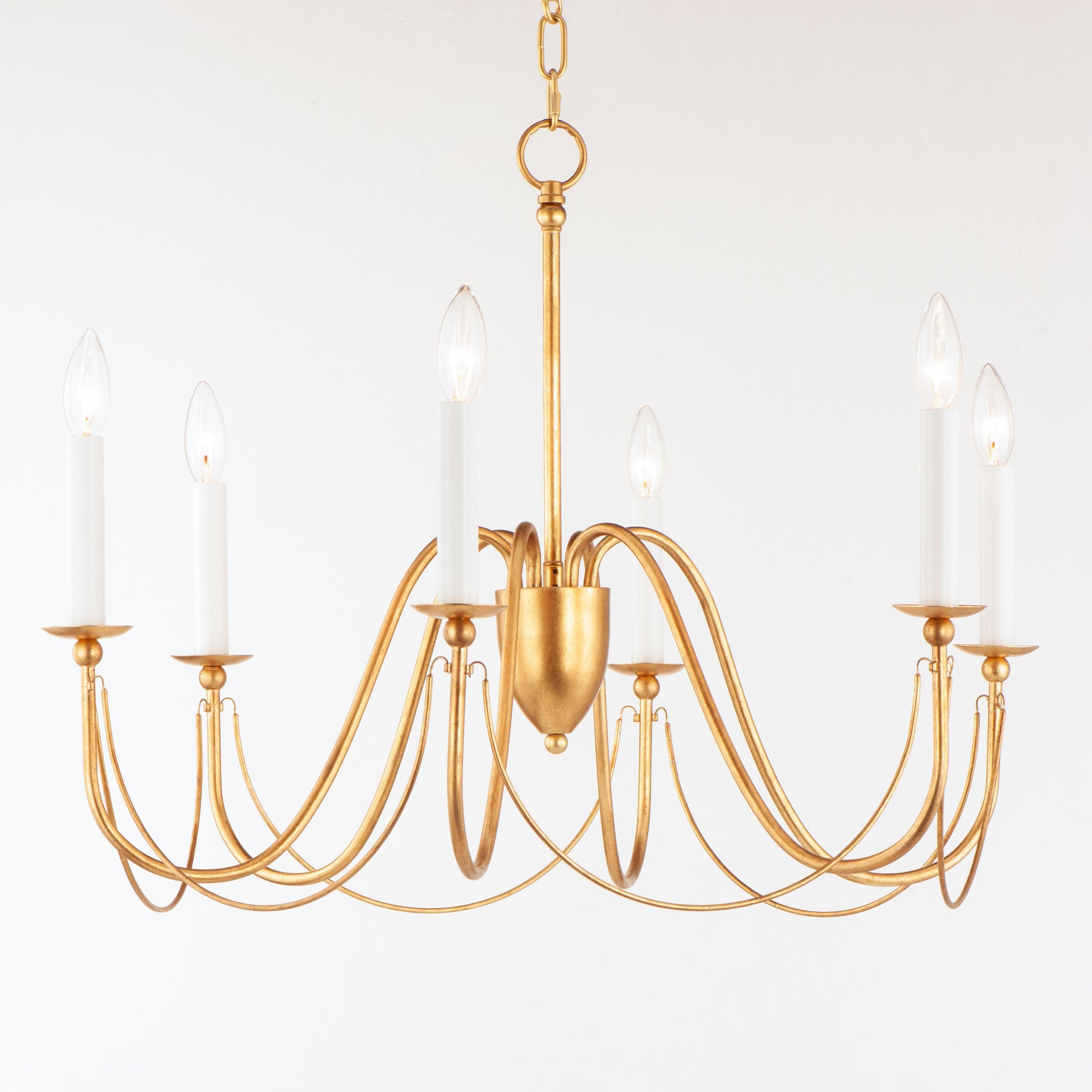 Plumette 6-Light Chandelier Gold Leaf by Maxim Lighting