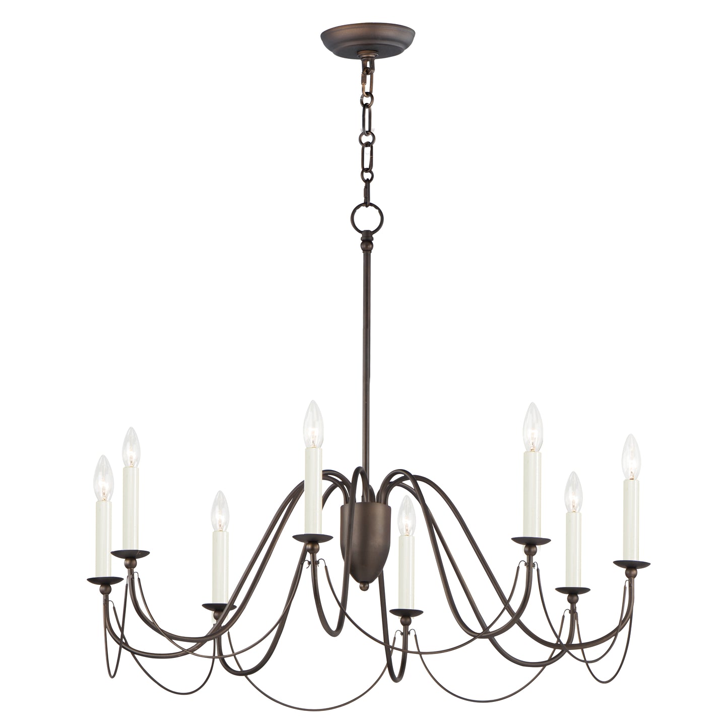 Plumette 8-Light Chandelier Chestnut Bronze by Maxim Lighting