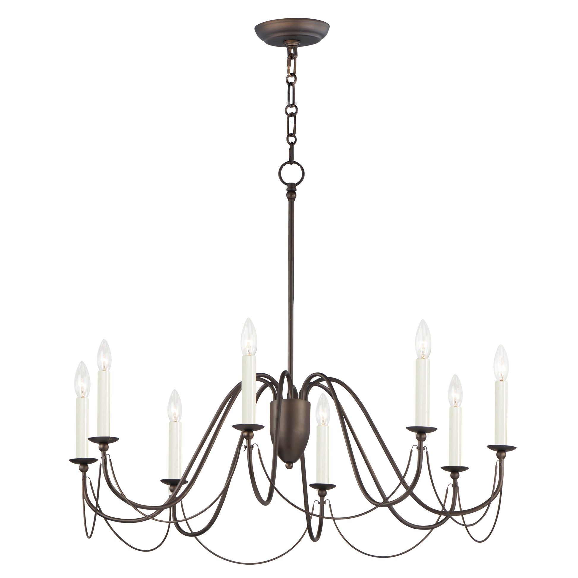 Plumette 8-Light Chandelier Chestnut Bronze by Maxim Lighting
