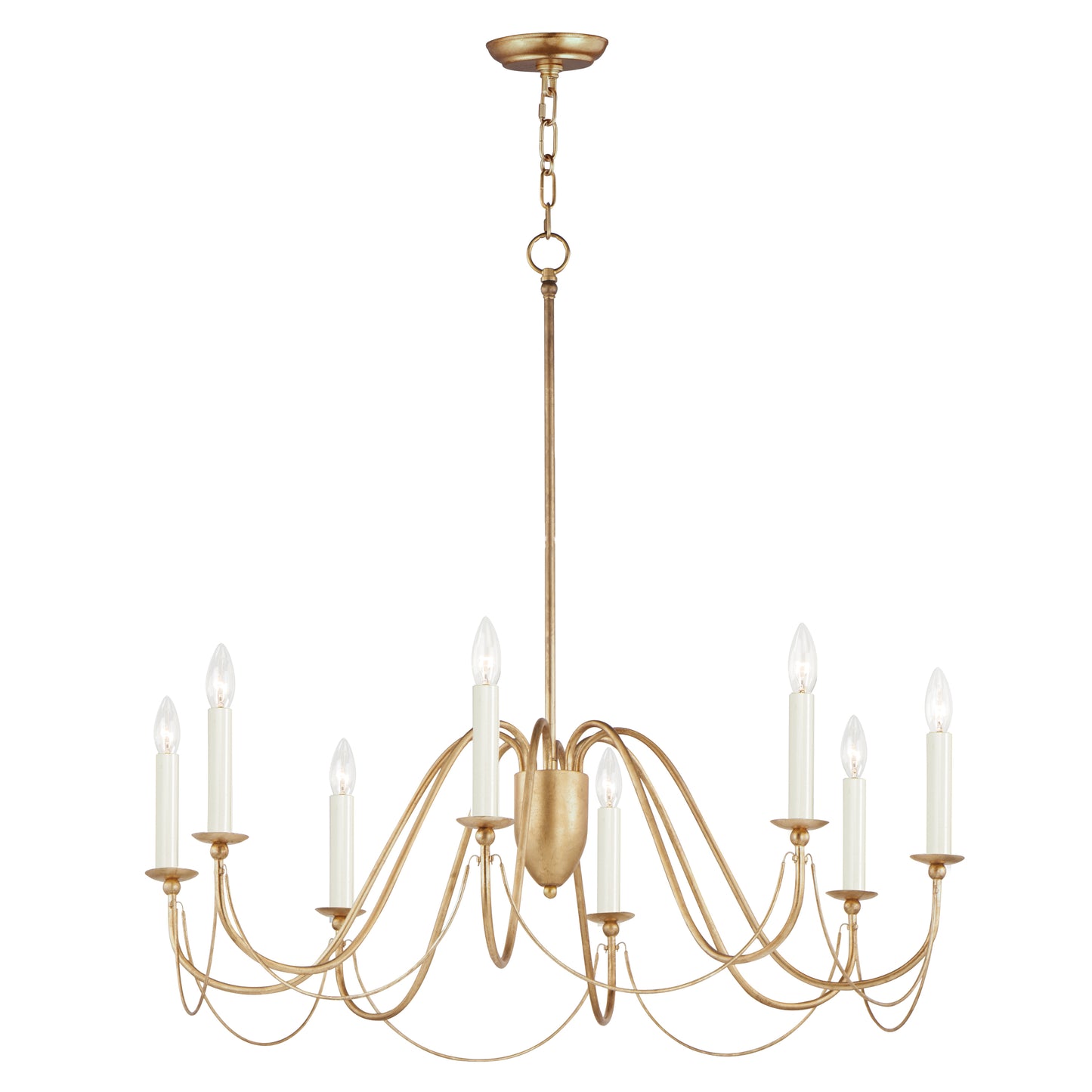 Plumette 8-Light Chandelier Gold Leaf by Maxim Lighting