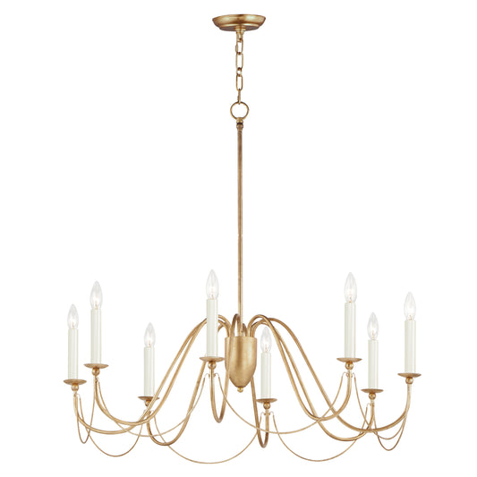 Plumette 8-Light Chandelier Gold Leaf by Maxim Lighting