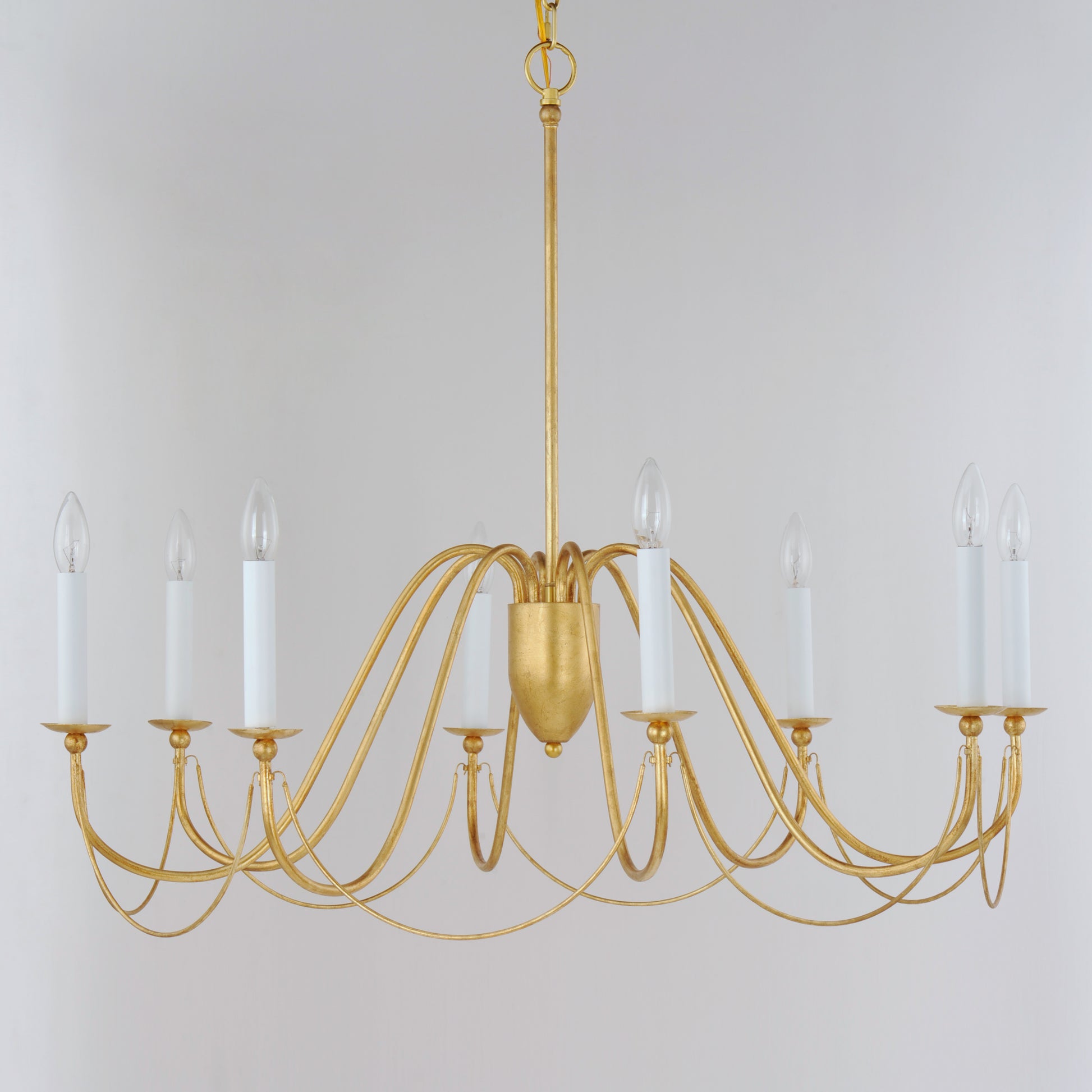 Plumette 8-Light Chandelier Gold Leaf by Maxim Lighting