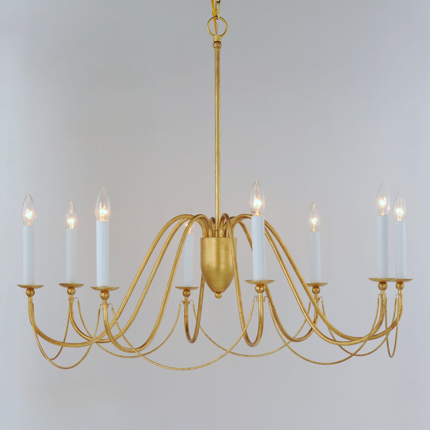 Plumette 8-Light Chandelier Gold Leaf by Maxim Lighting