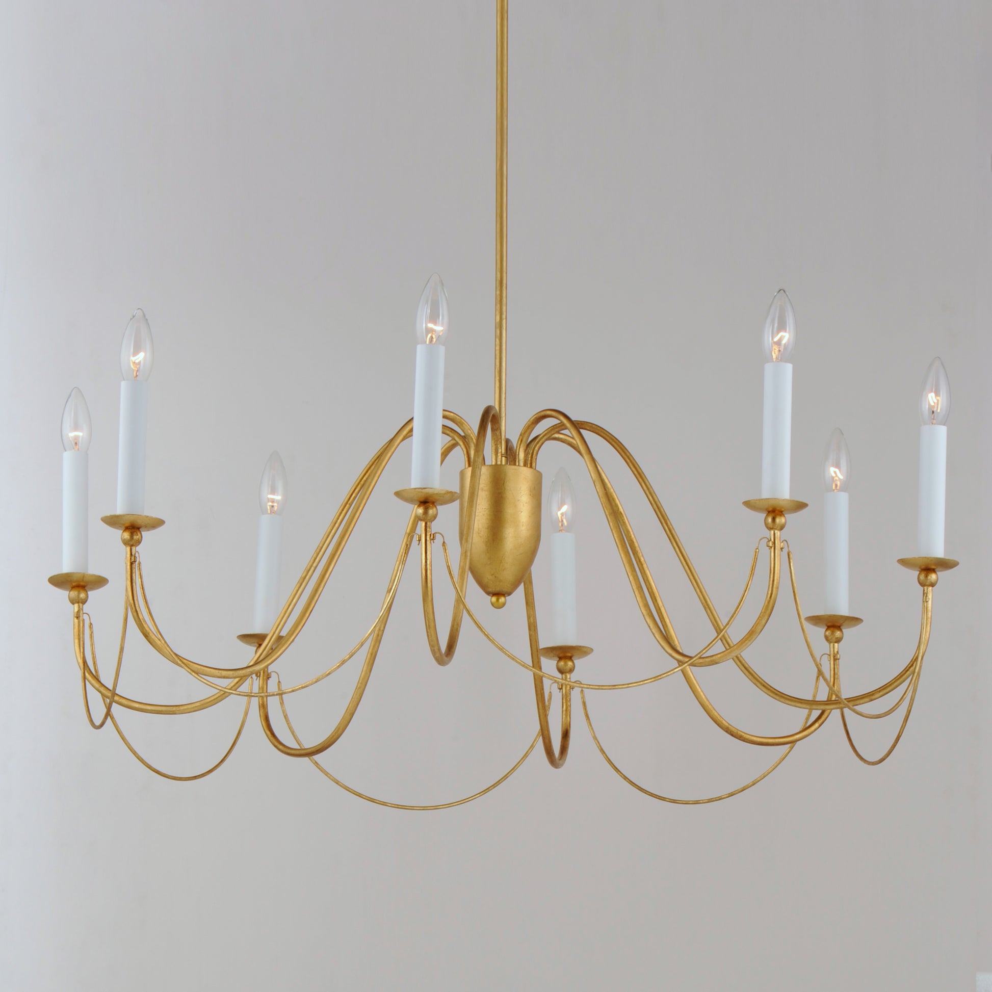 Plumette 8-Light Chandelier Gold Leaf by Maxim Lighting