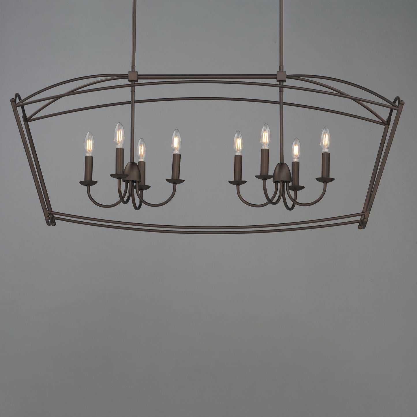 Plumette 8-Light Linear Pendant Chestnut Bronze by Maxim Lighting