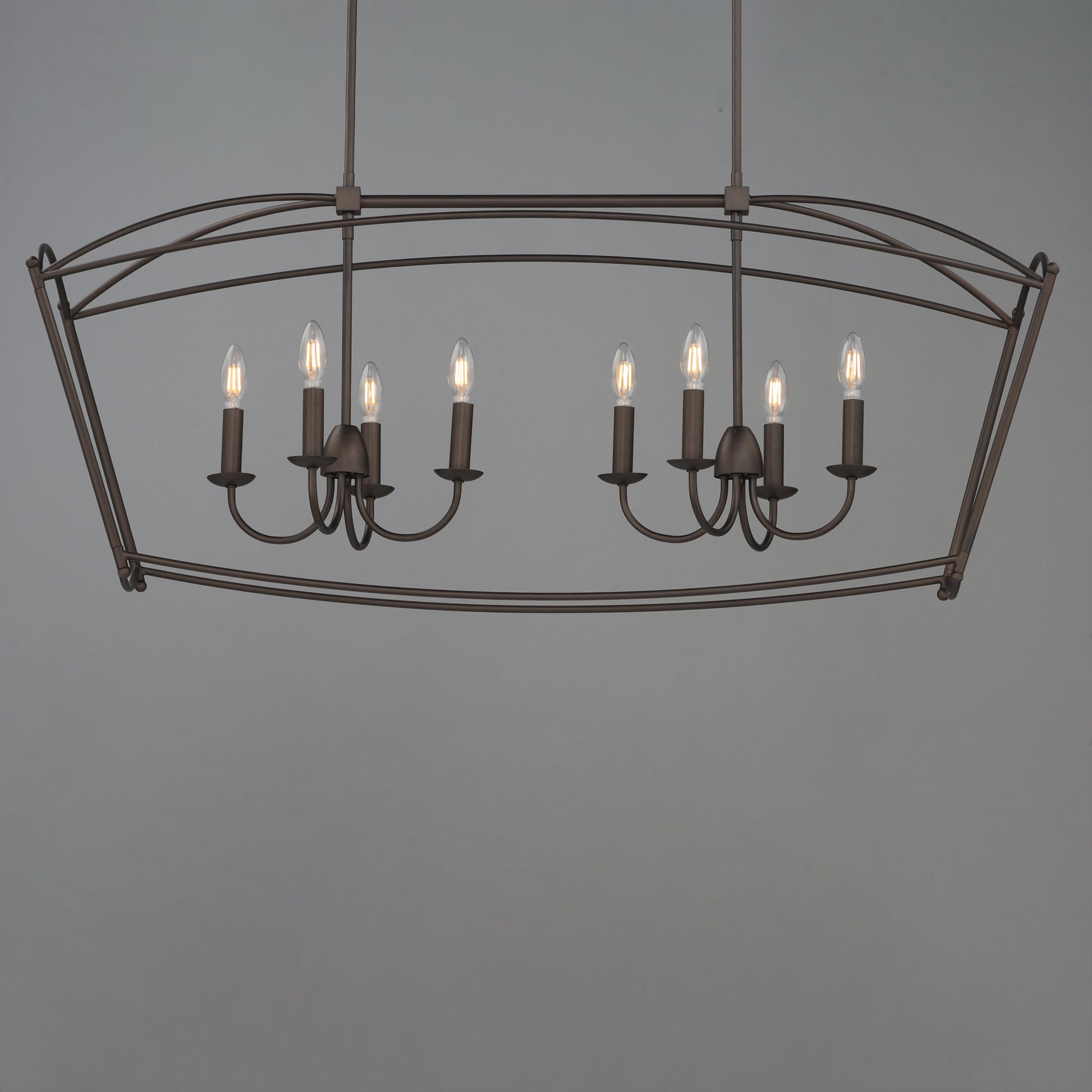 Plumette 8-Light Linear Pendant Chestnut Bronze by Maxim Lighting