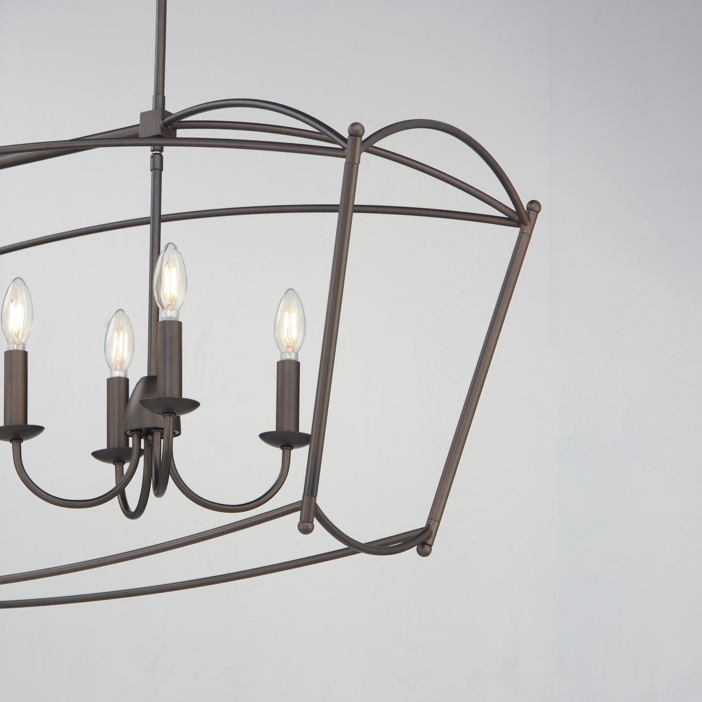 Plumette 8-Light Linear Pendant Chestnut Bronze by Maxim Lighting