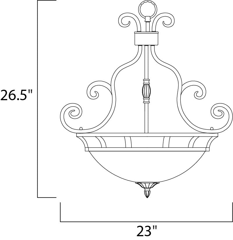 Manor 3-Light Pendant Oil Rubbed Bronze by Maxim Lighting