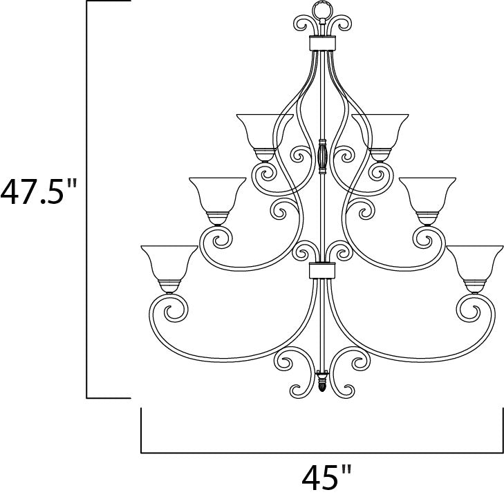 Manor 15-Light Chandelier Oil Rubbed Bronze by Maxim Lighting