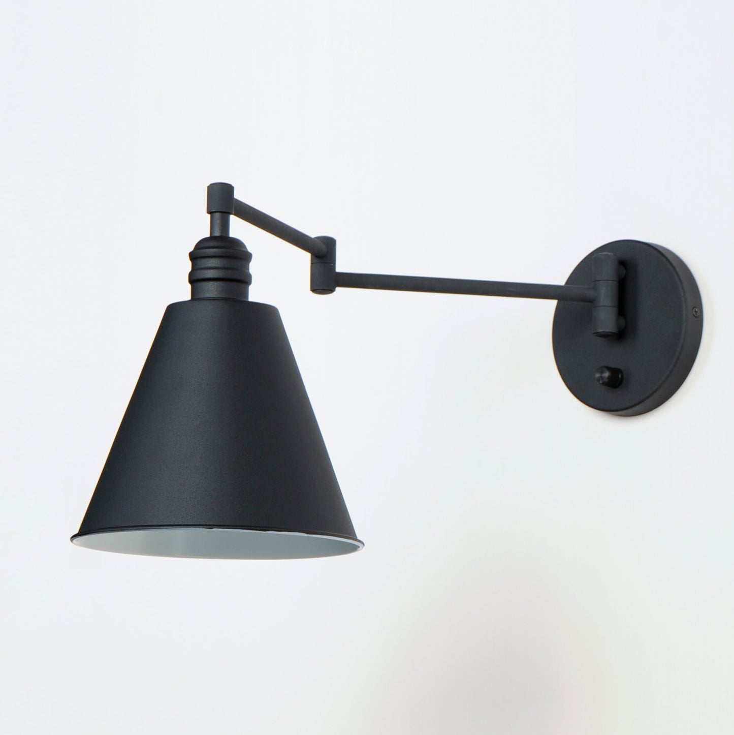 Library Wall Sconce Horizontal Swing Arm Black by Maxim Lighting
