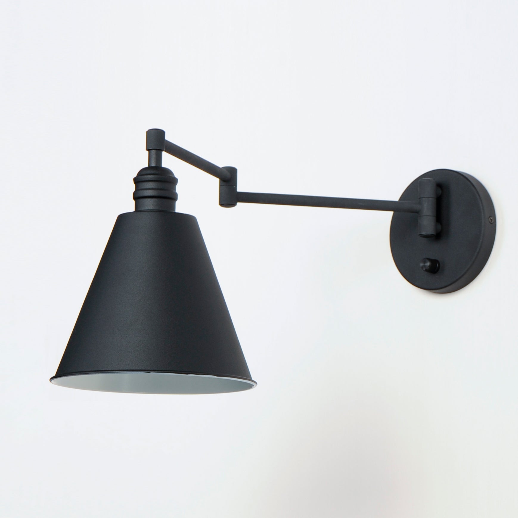 Library Wall Sconce Horizontal Swing Arm Black by Maxim Lighting
