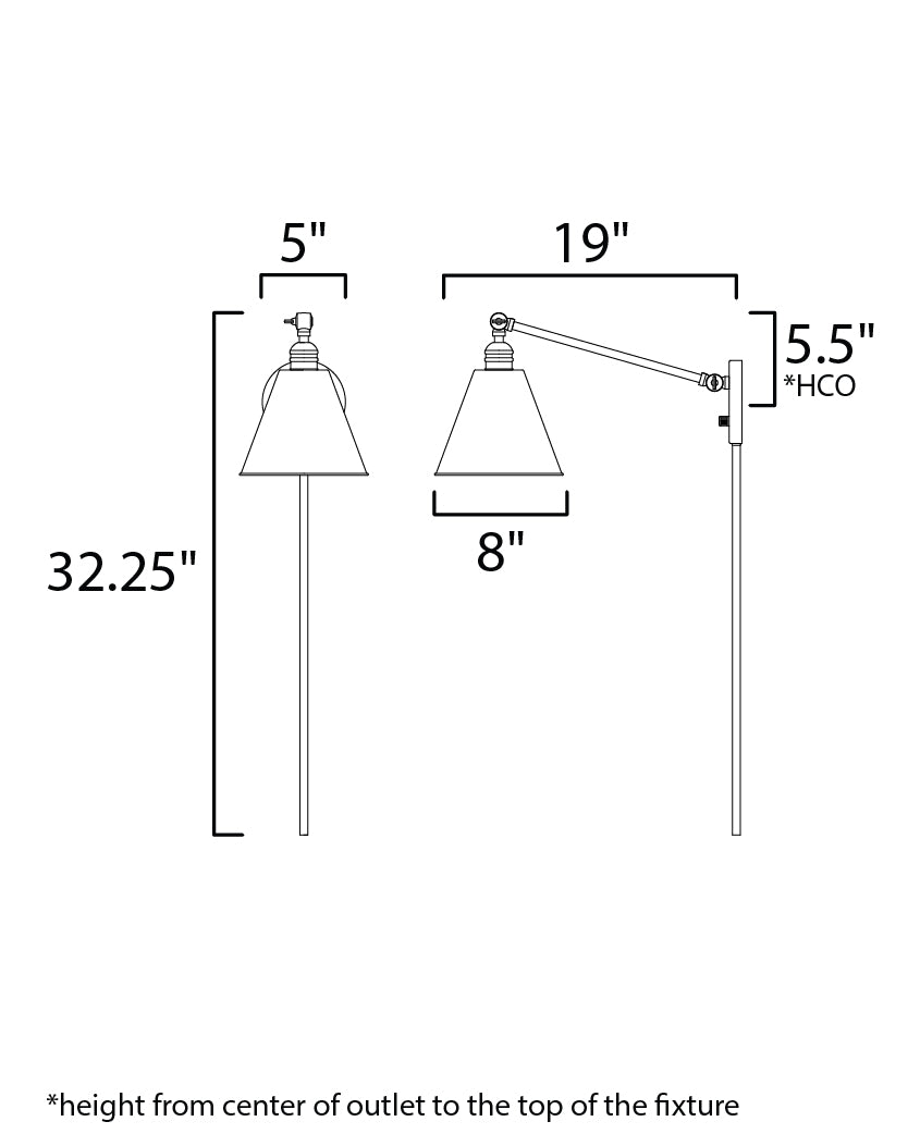 Library Wall Sconce Black by Maxim Lighting
