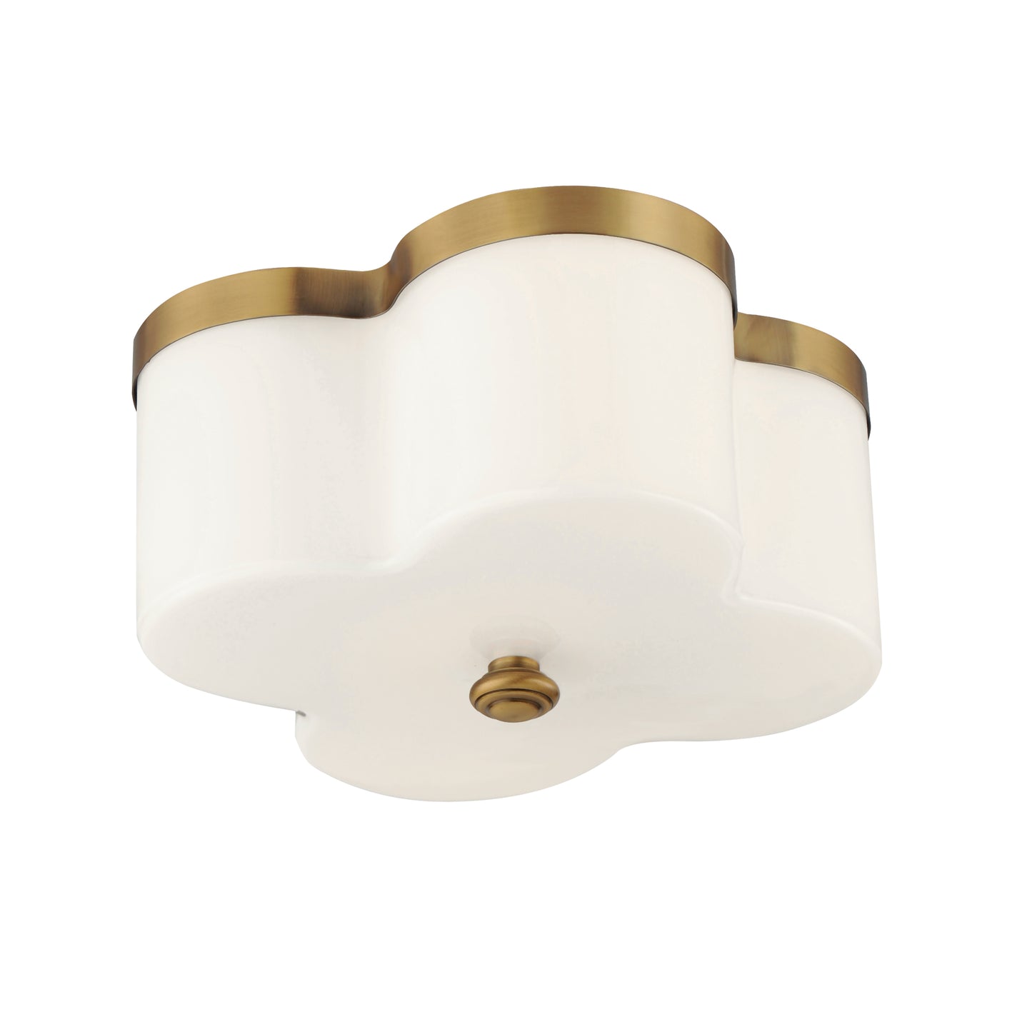 Clover 2-Light Flush Mount Natural Aged Brass by Maxim Lighting