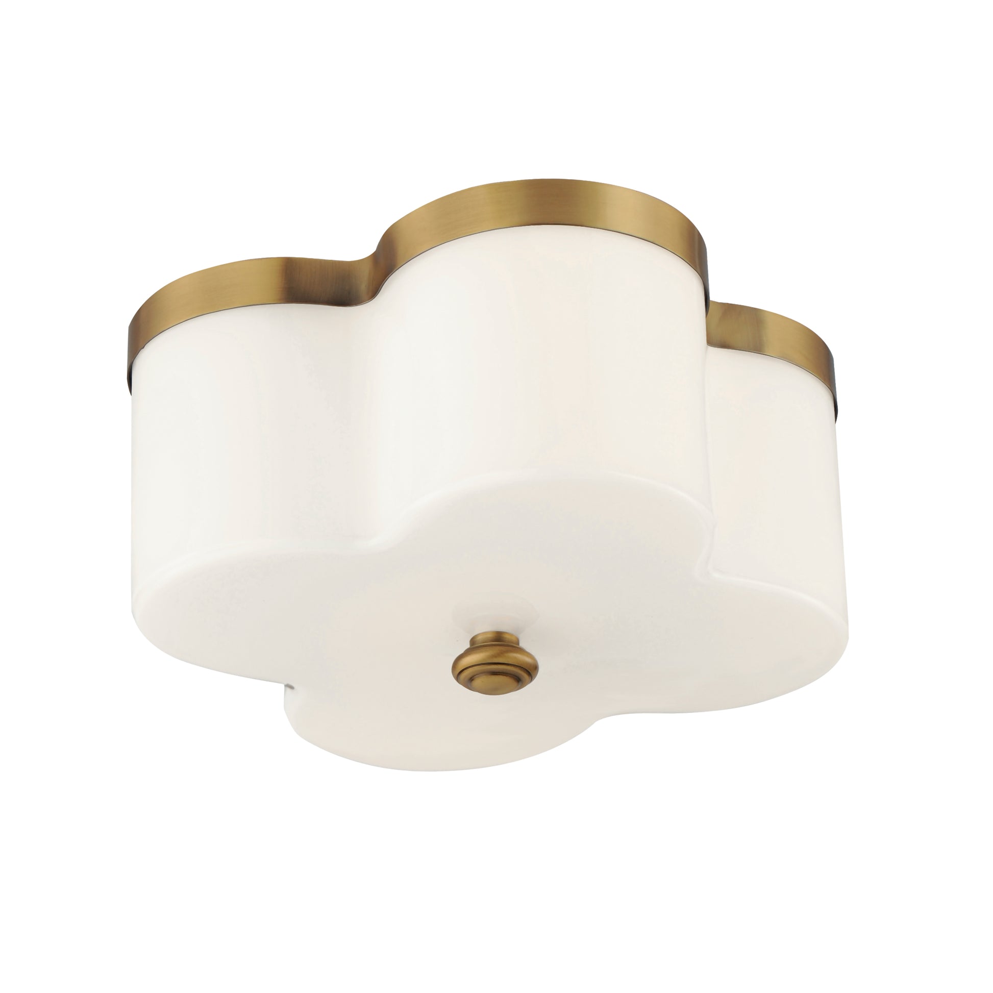 Clover 2-Light Flush Mount Natural Aged Brass by Maxim Lighting