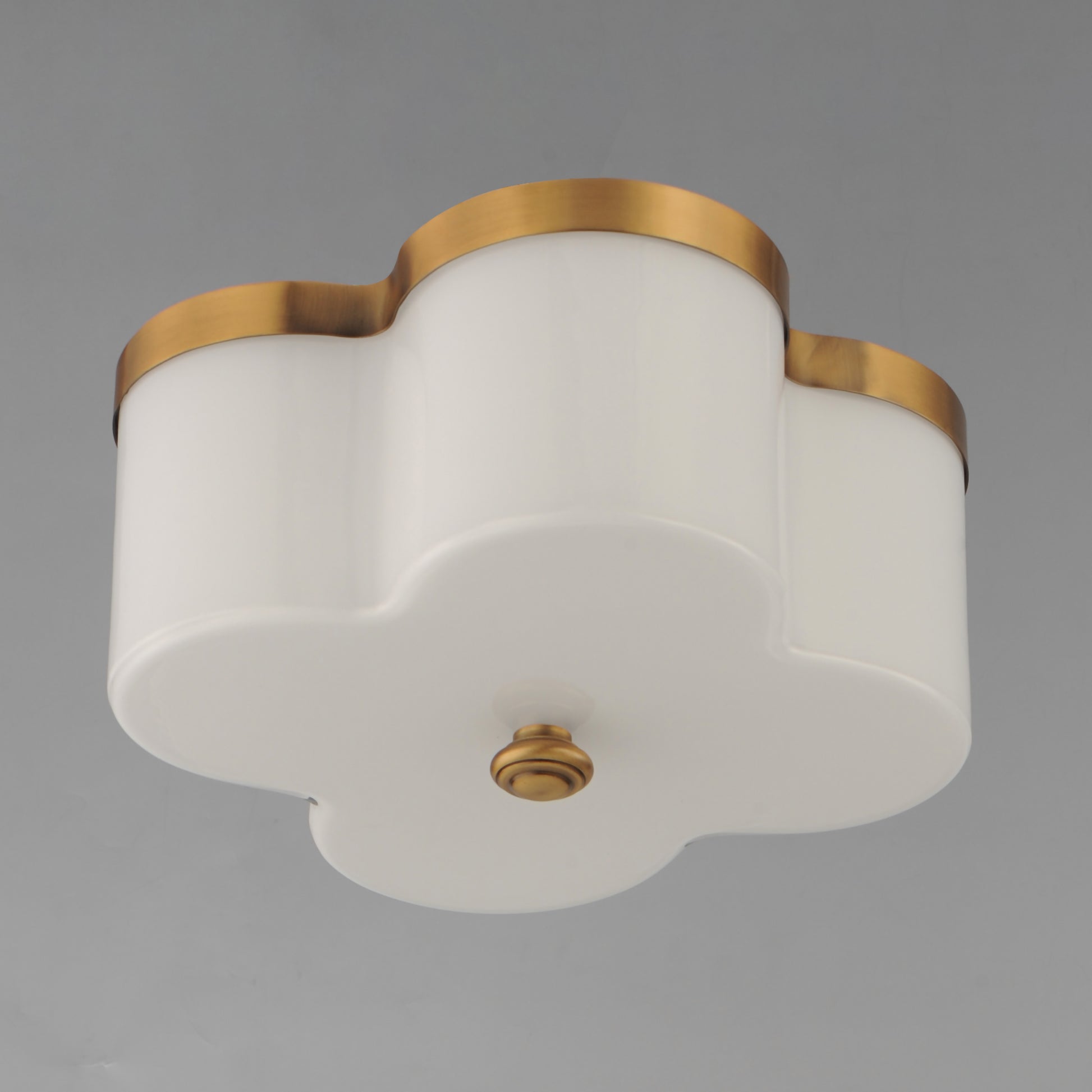Clover 2-Light Flush Mount Natural Aged Brass by Maxim Lighting