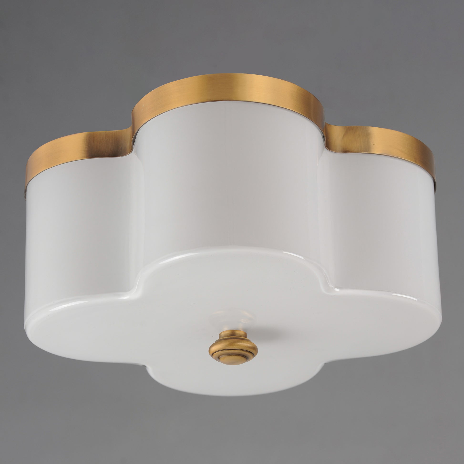 Clover 2-Light Flush Mount Natural Aged Brass by Maxim Lighting