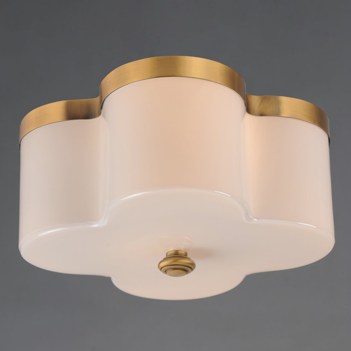 Clover 2-Light Flush Mount Natural Aged Brass by Maxim Lighting