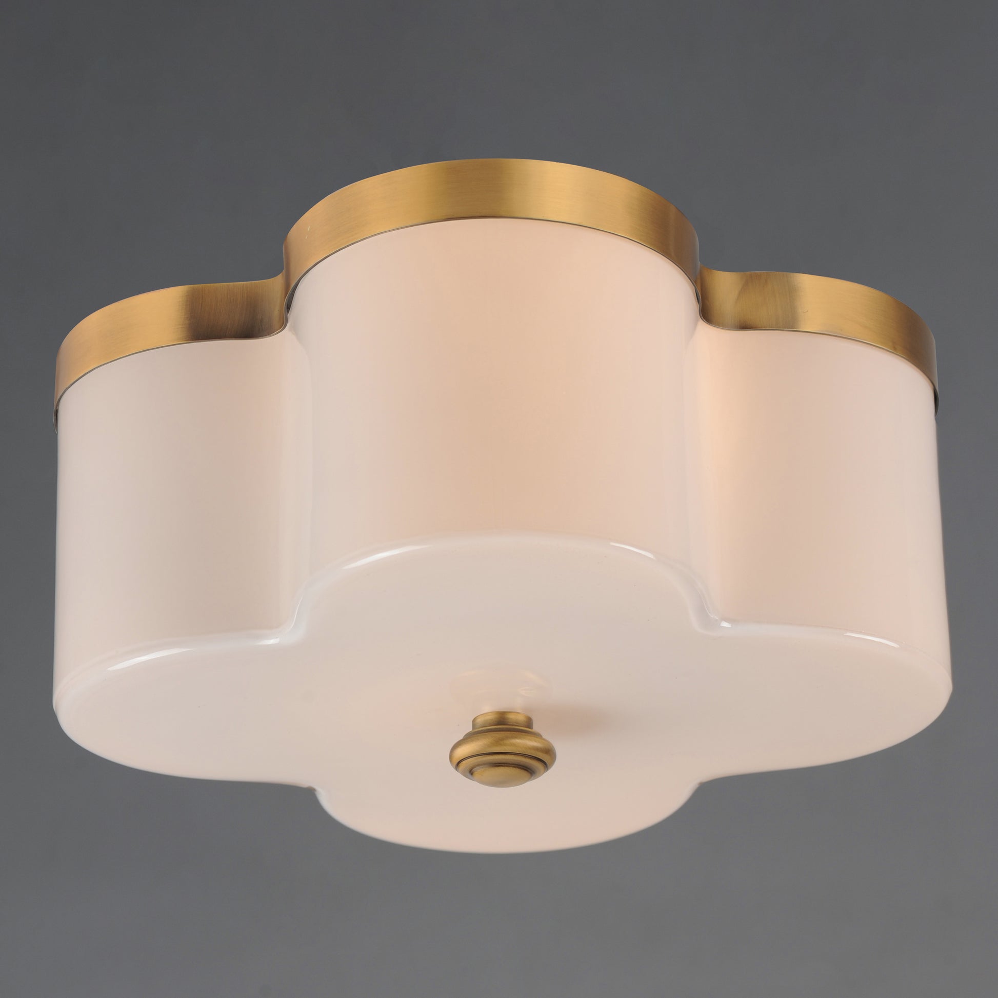 Clover 2-Light Flush Mount Natural Aged Brass by Maxim Lighting