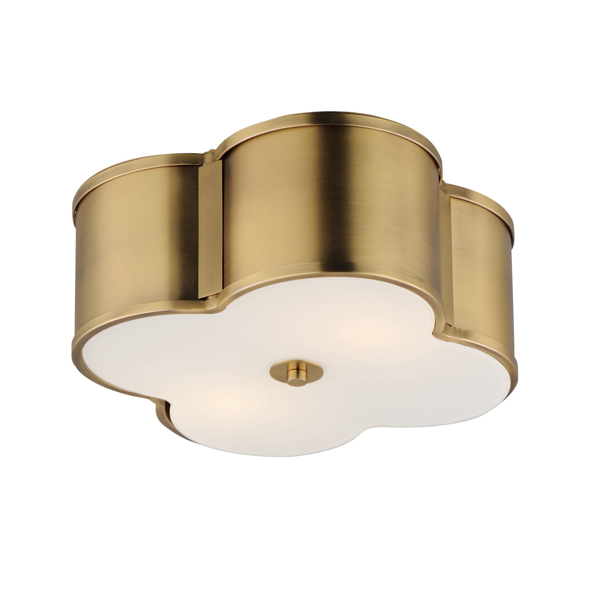 Clover 2-Light Flush Mount Natural Aged Brass by Maxim Lighting