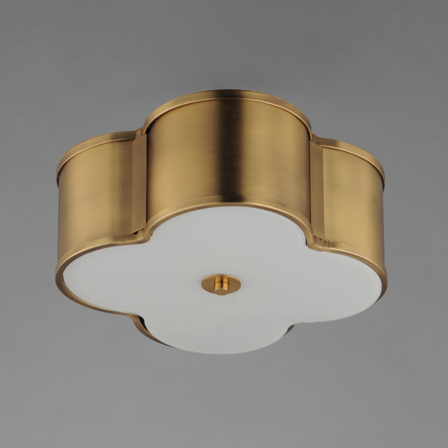 Clover 2-Light Flush Mount Natural Aged Brass by Maxim Lighting