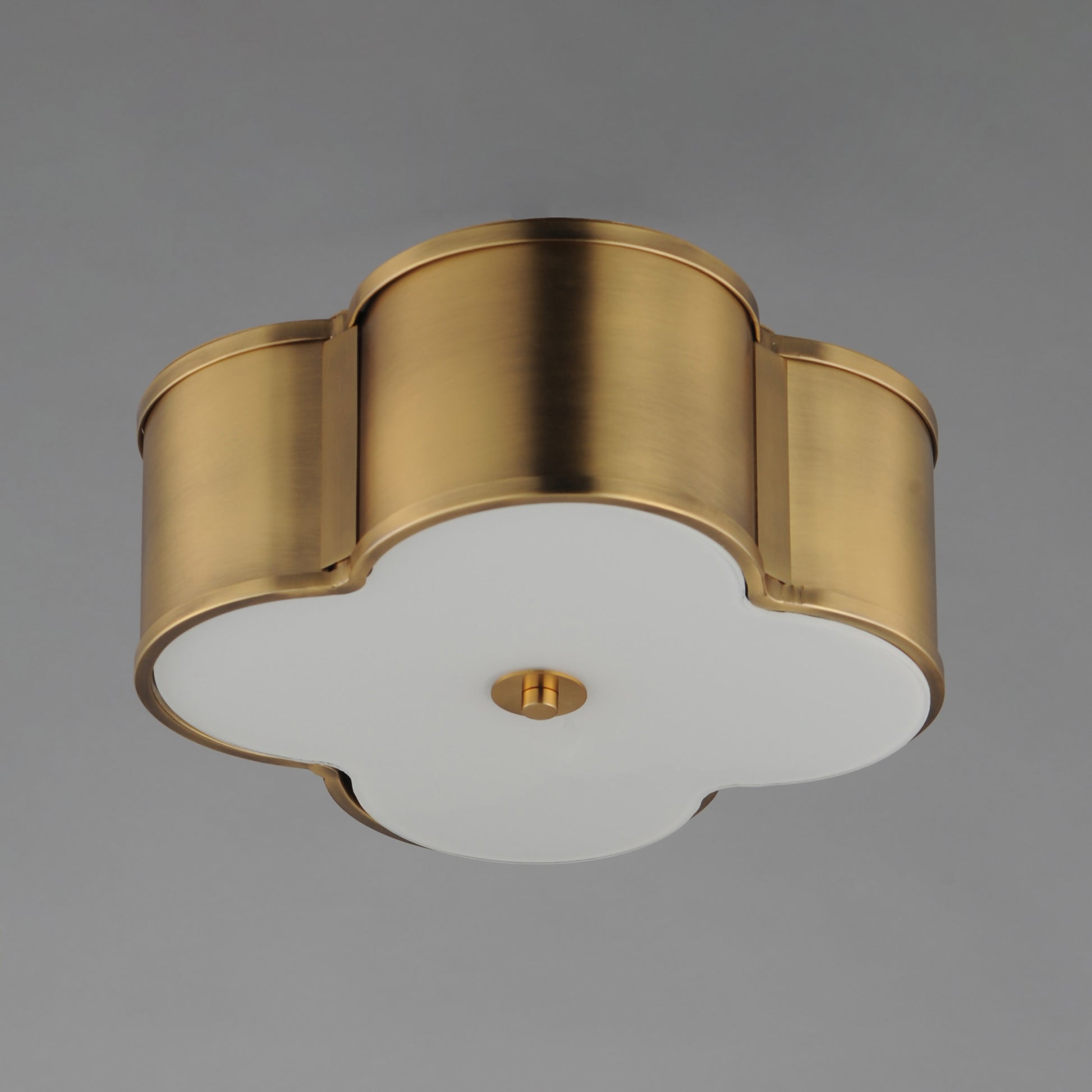 Clover 2-Light Flush Mount Natural Aged Brass by Maxim Lighting