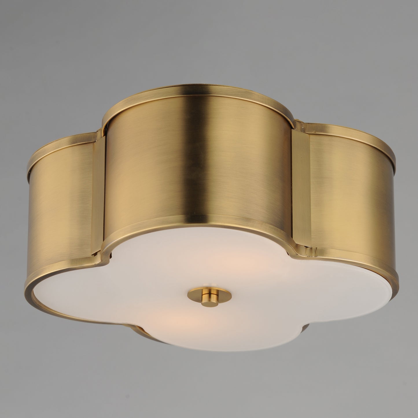 Clover 2-Light Flush Mount Natural Aged Brass by Maxim Lighting