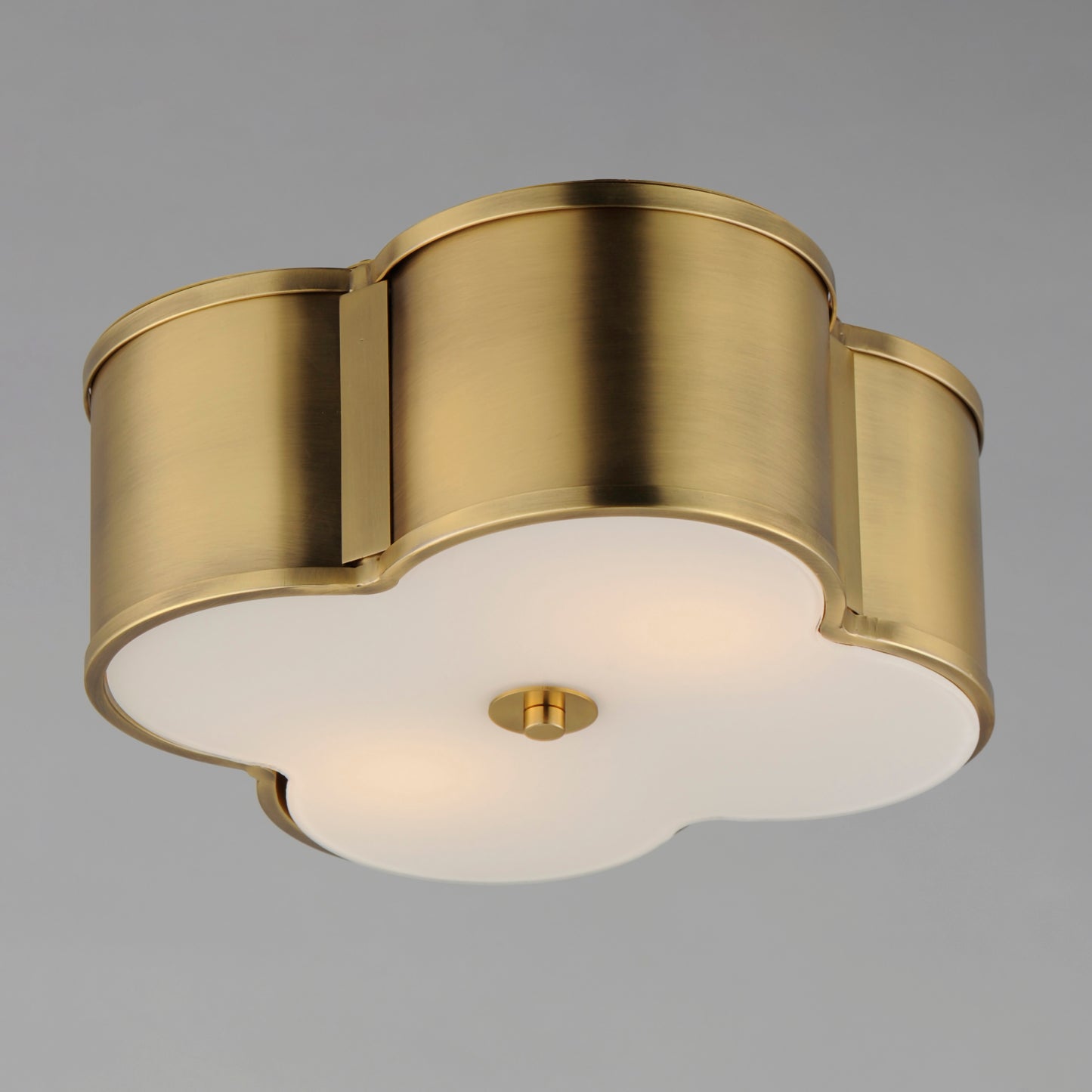 Clover 2-Light Flush Mount Natural Aged Brass by Maxim Lighting