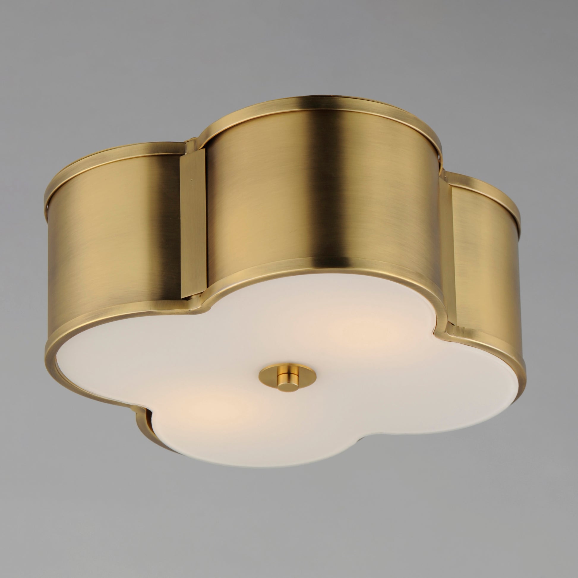 Clover 2-Light Flush Mount Natural Aged Brass by Maxim Lighting