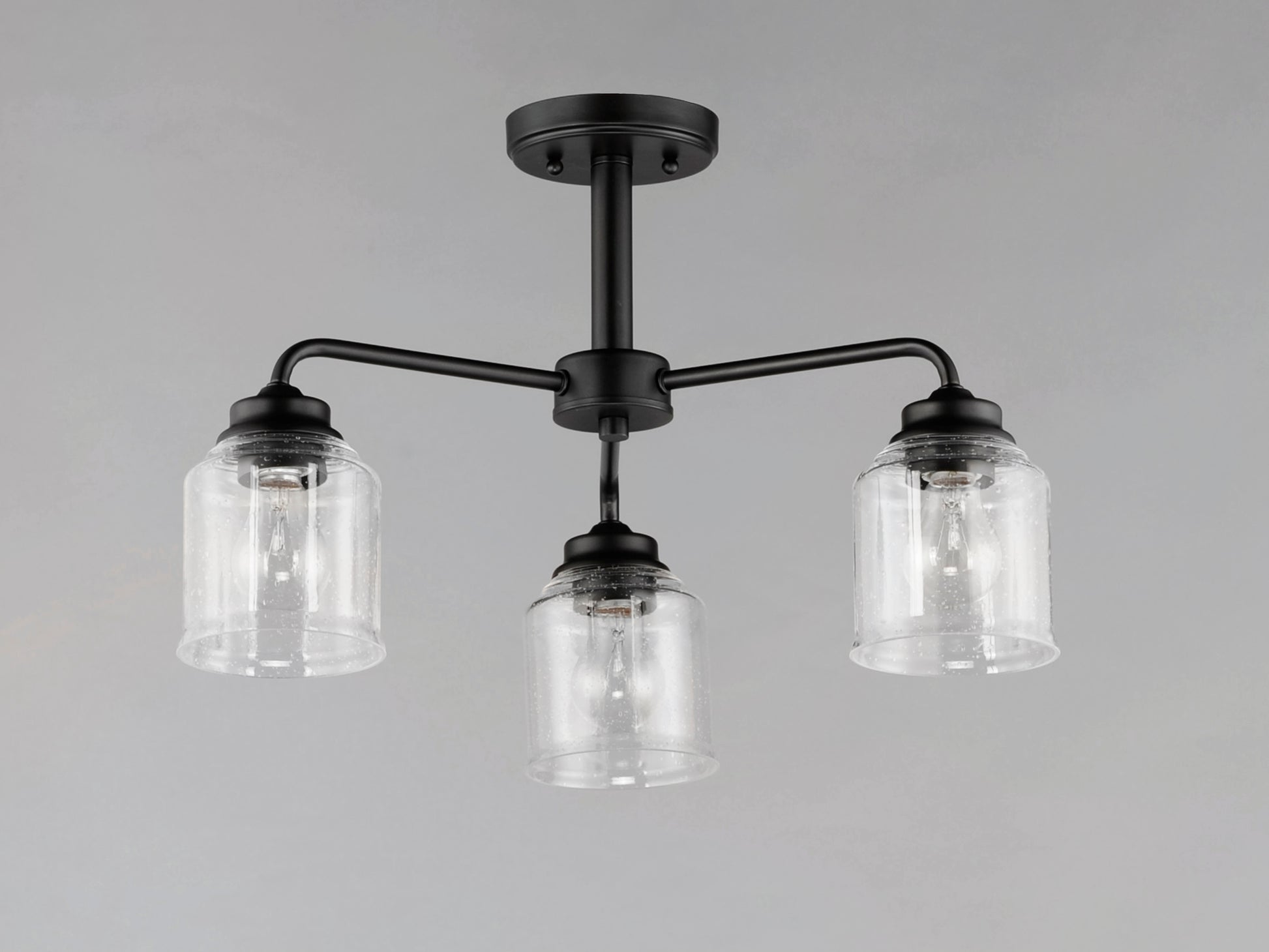 Acadia 3-Light Semi-Flush Mount/Chandelier Black by Maxim Lighting
