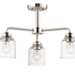 Acadia 3-Light Semi-Flush Mount/Chandelier Satin Nickel by Maxim Lighting