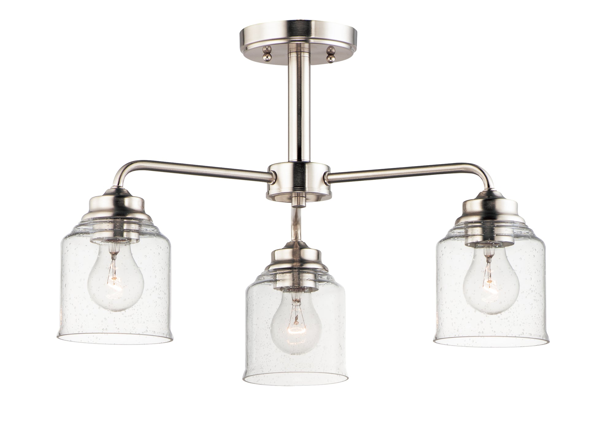 Acadia 3-Light Semi-Flush Mount/Chandelier Satin Nickel by Maxim Lighting