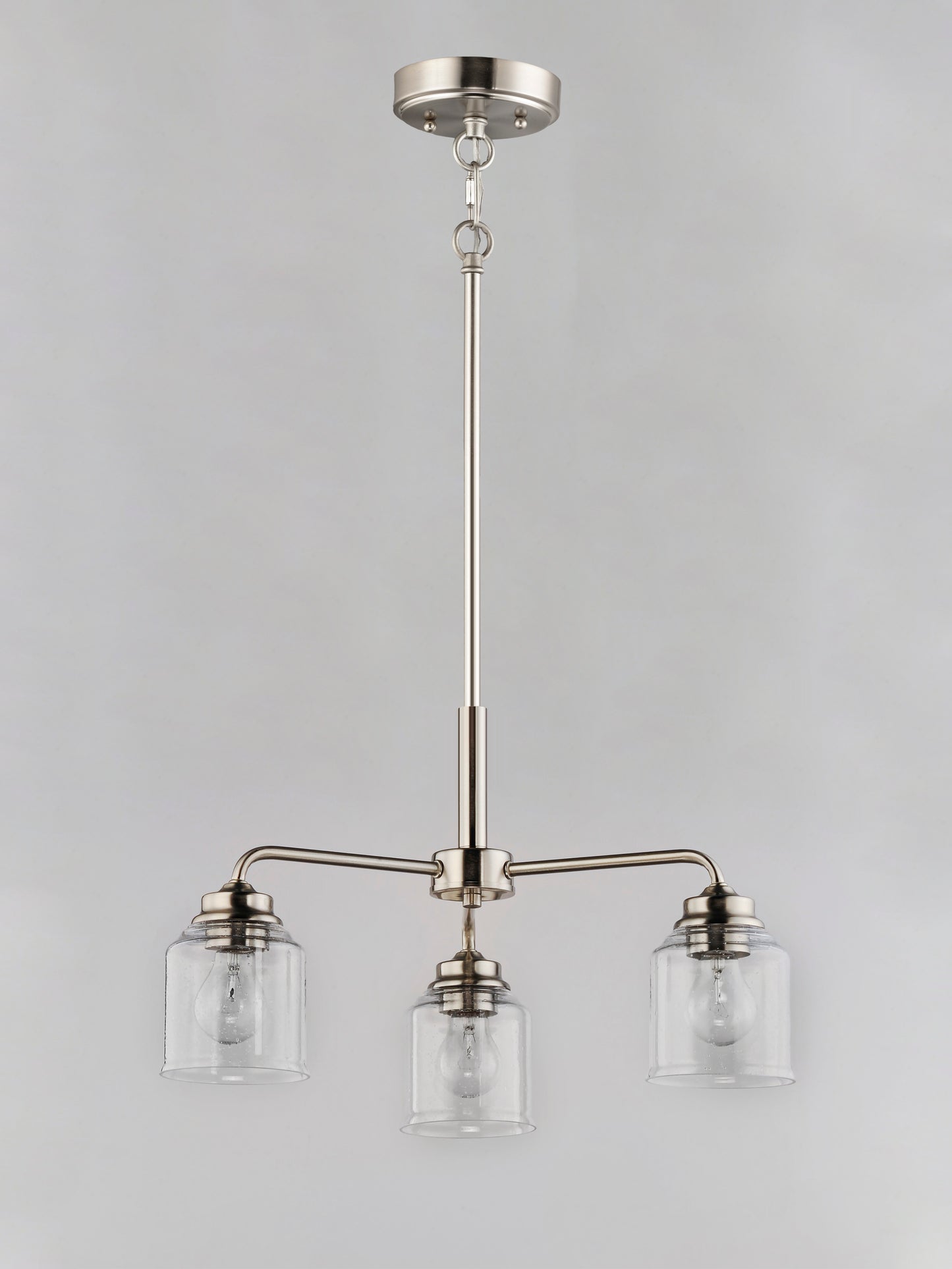 Acadia 3-Light Semi-Flush Mount/Chandelier Satin Nickel by Maxim Lighting