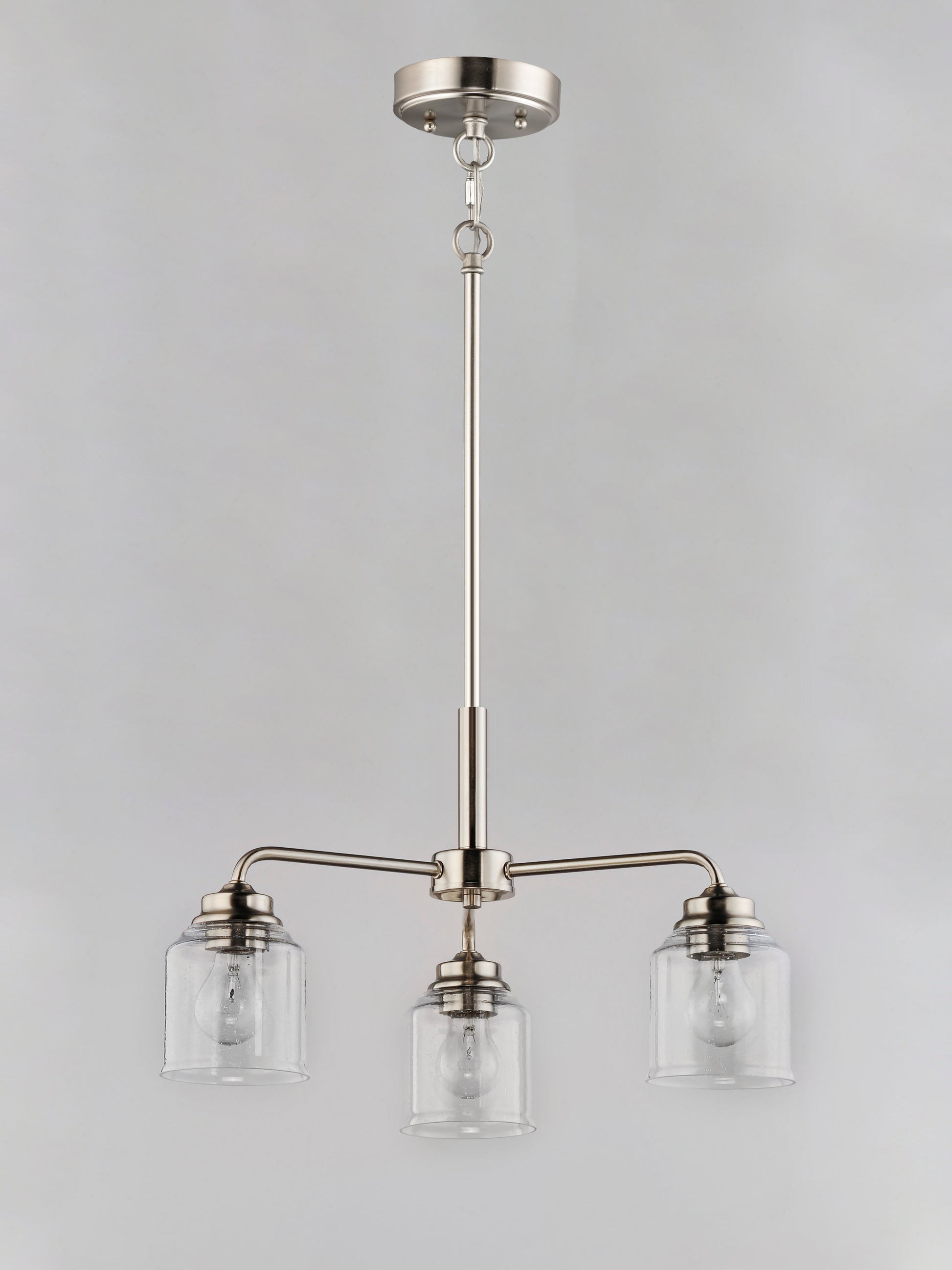 Acadia 3-Light Semi-Flush Mount/Chandelier Satin Nickel by Maxim Lighting