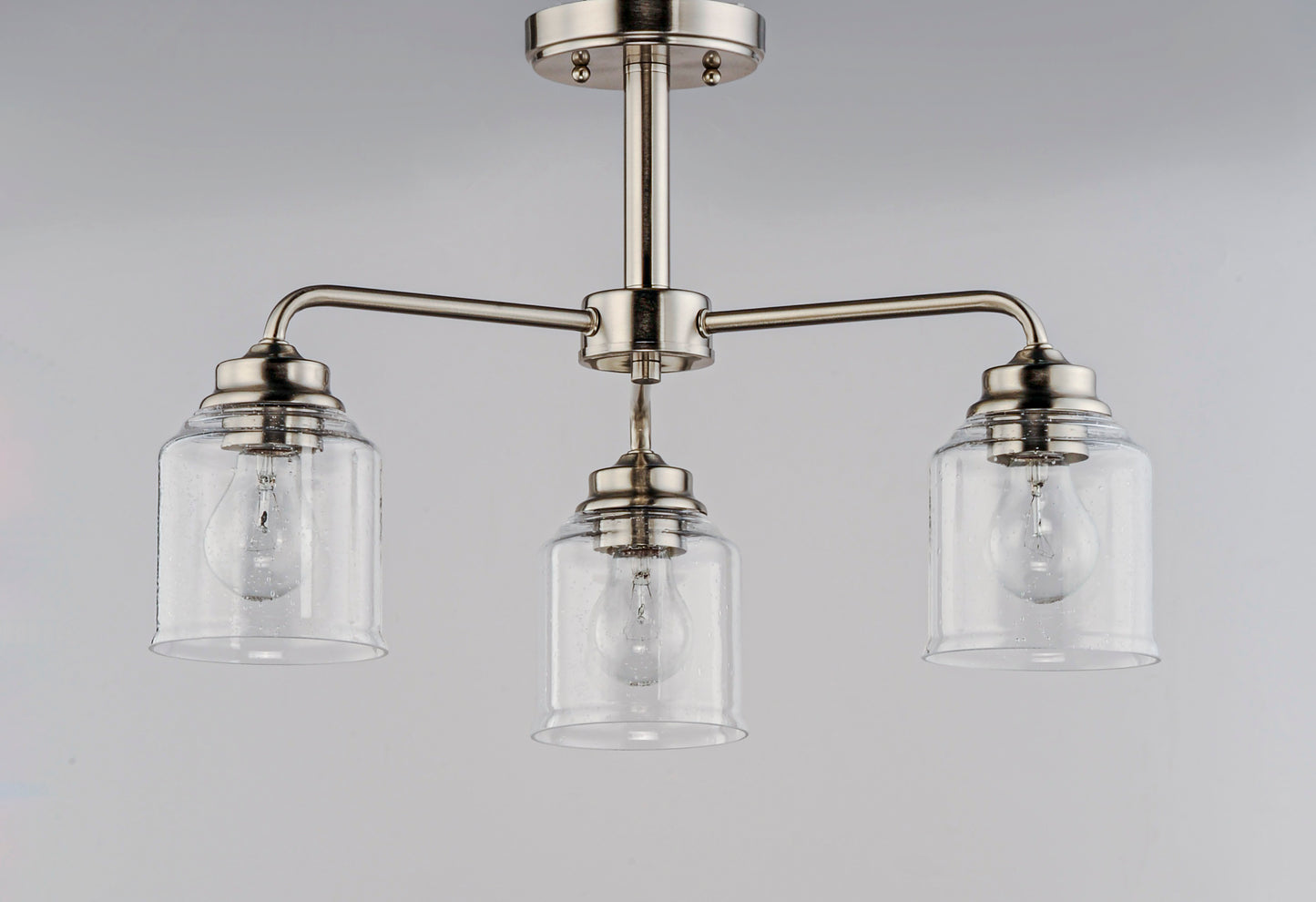 Acadia 3-Light Semi-Flush Mount/Chandelier Satin Nickel by Maxim Lighting
