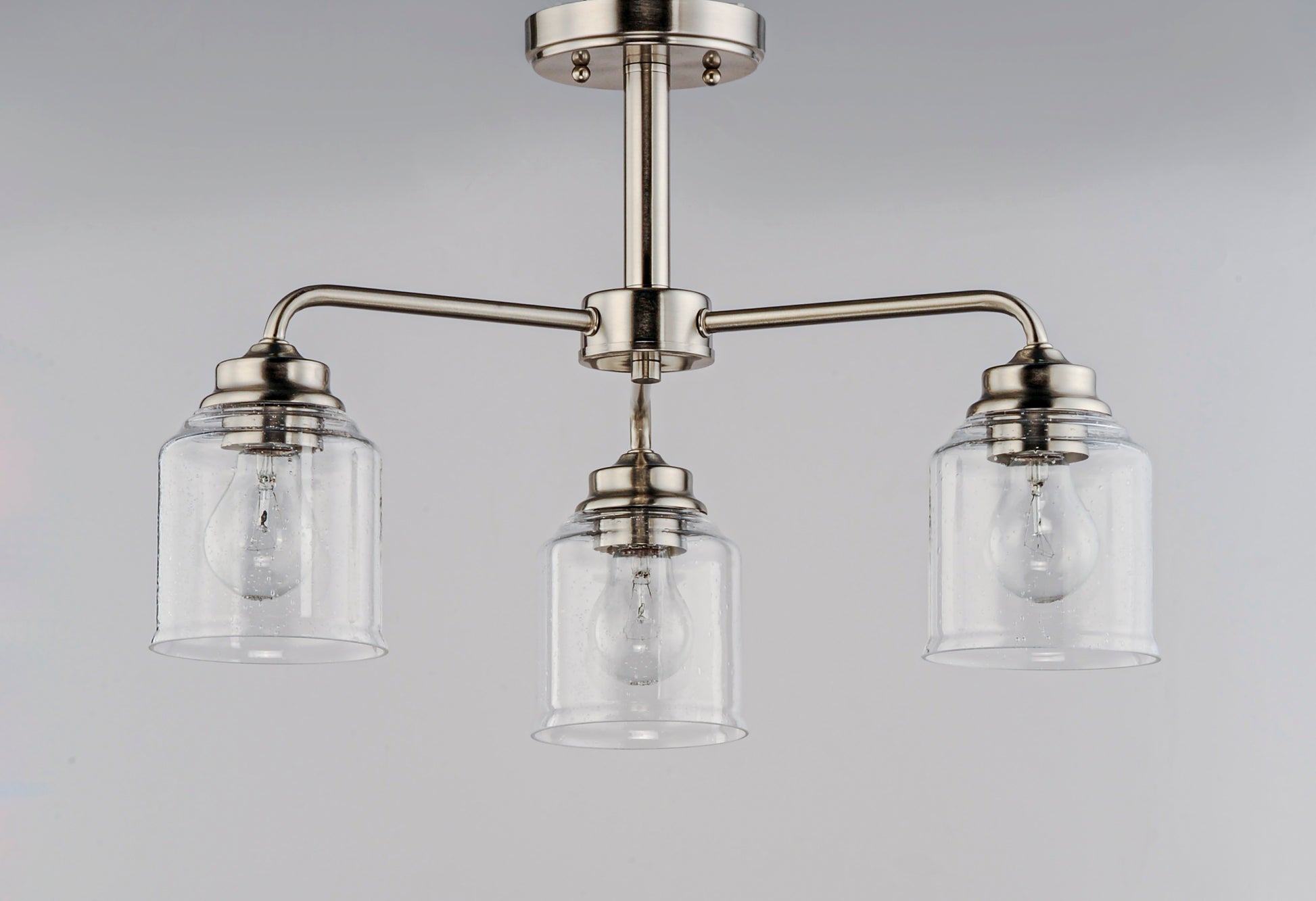 Acadia 3-Light Semi-Flush Mount/Chandelier Satin Nickel by Maxim Lighting