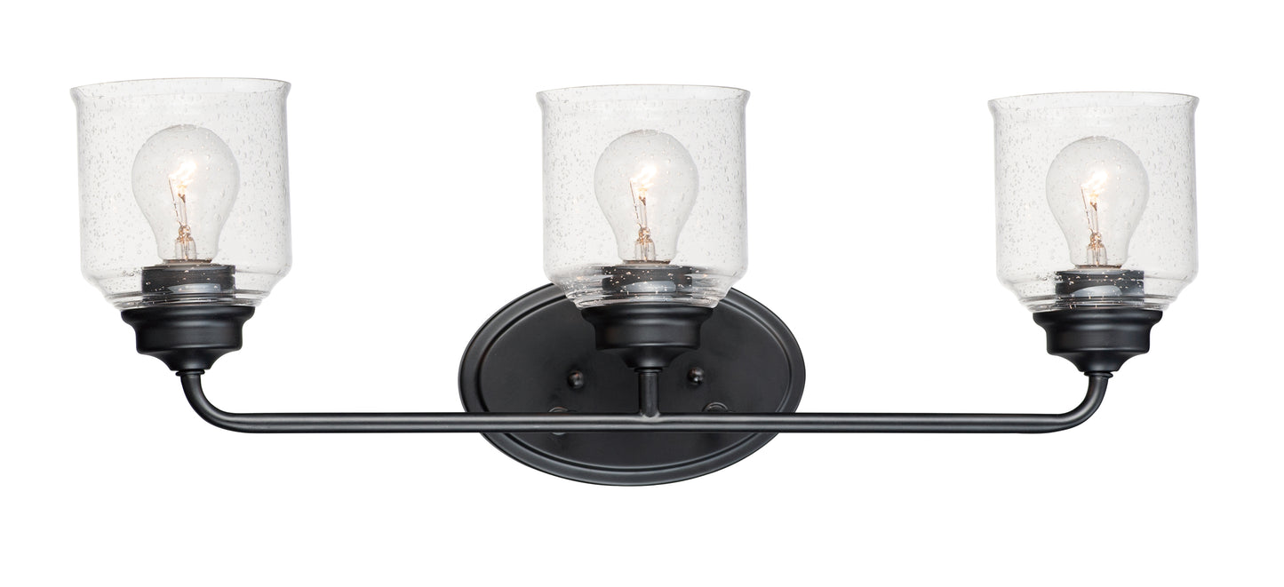 Acadia 3-Light Bath Vanity Black by Maxim Lighting
