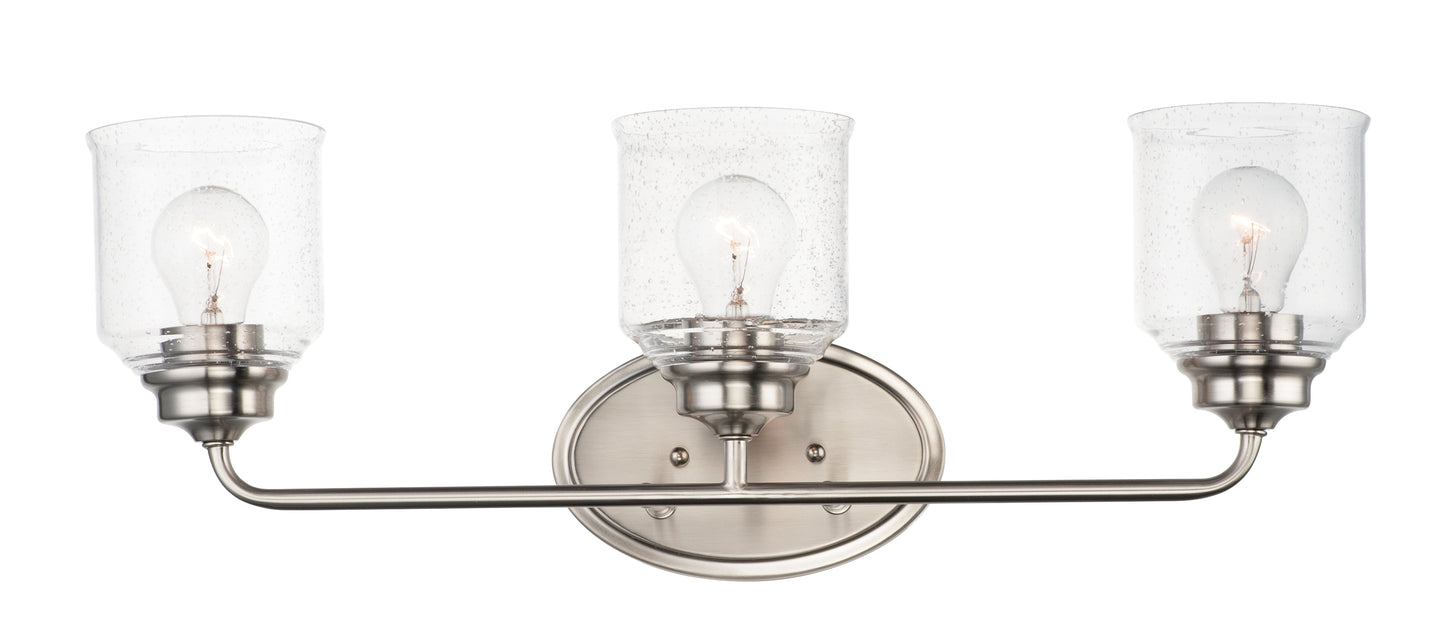 Acadia 3-Light Bath Vanity Satin Nickel by Maxim Lighting