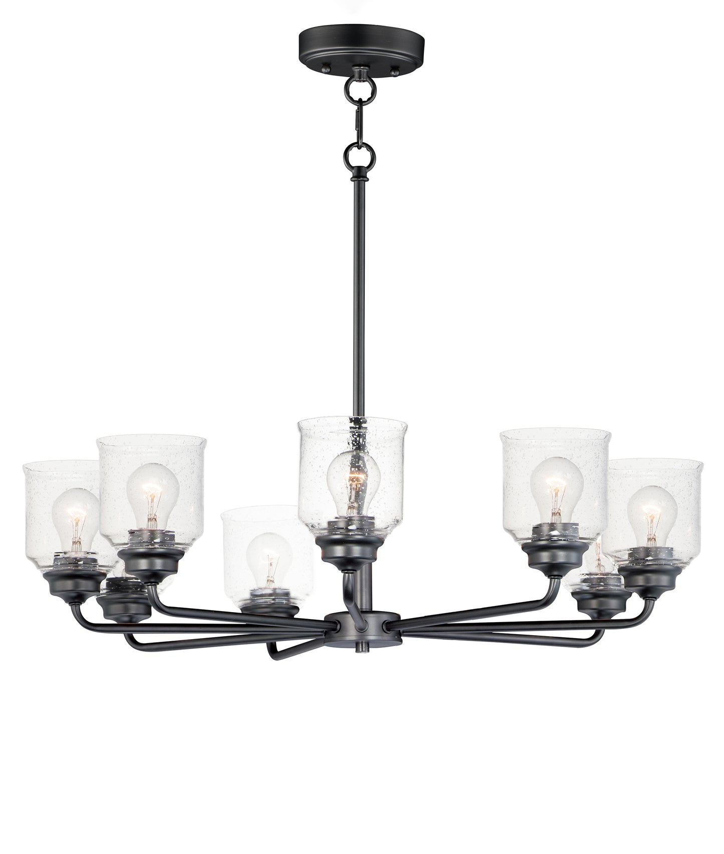 Acadia 8-Light Chandelier Black by Maxim Lighting