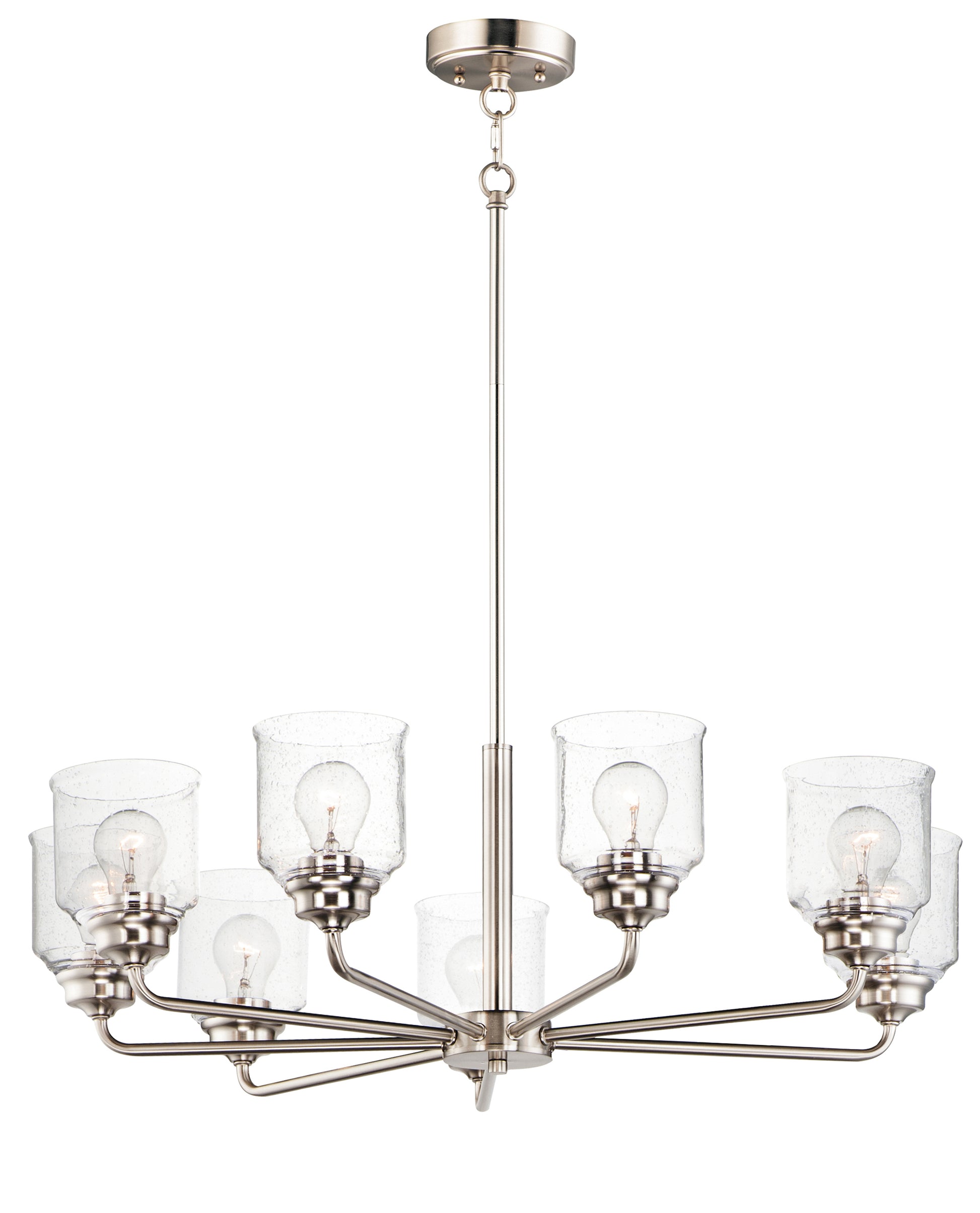 Acadia 8-Light Chandelier Satin Nickel by Maxim Lighting