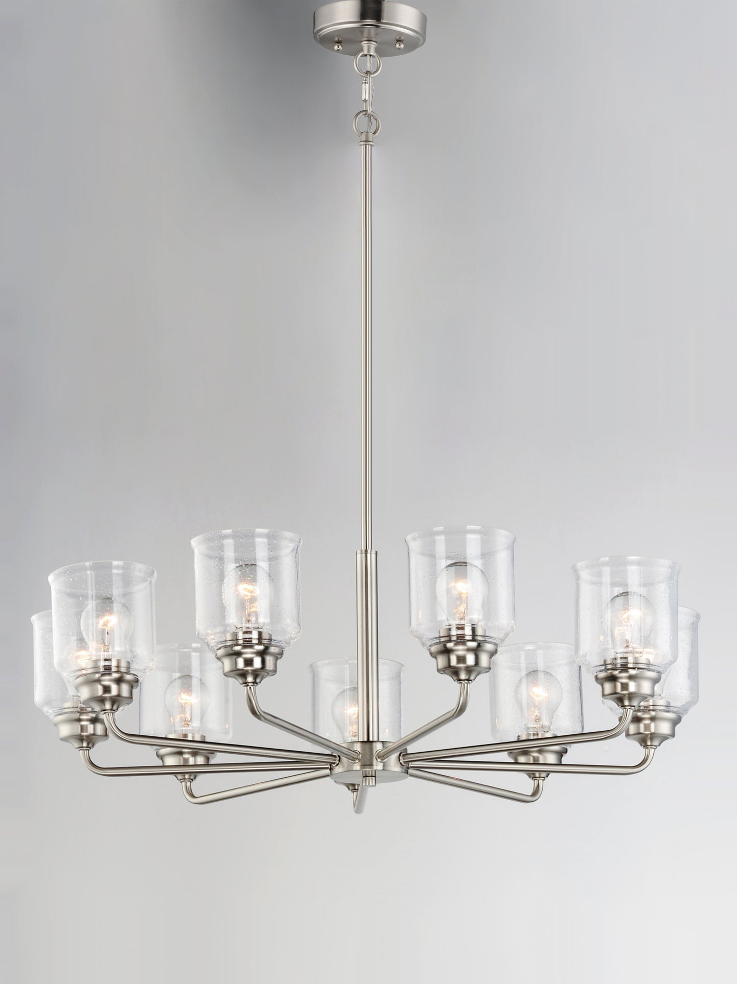 Acadia 8-Light Chandelier Satin Nickel by Maxim Lighting