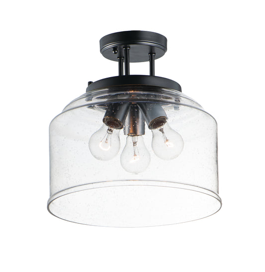 Acadia 3-Light Semi-Flush Mount Black by Maxim Lighting