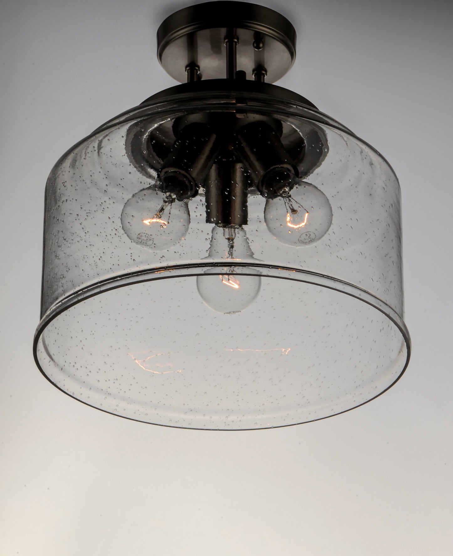 Acadia 3-Light Semi-Flush Mount Black by Maxim Lighting