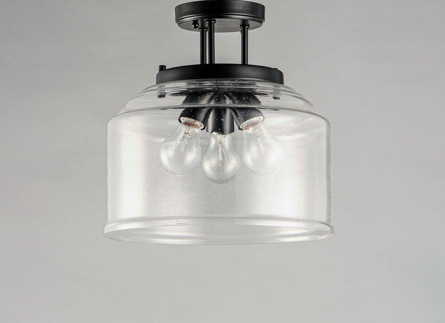 Acadia 3-Light Semi-Flush Mount Black by Maxim Lighting