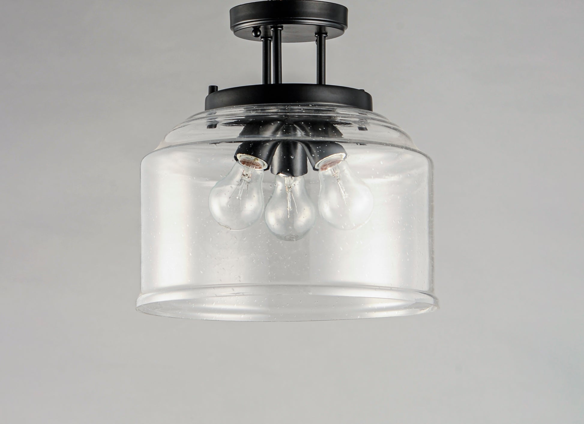 Acadia 3-Light Semi-Flush Mount Black by Maxim Lighting
