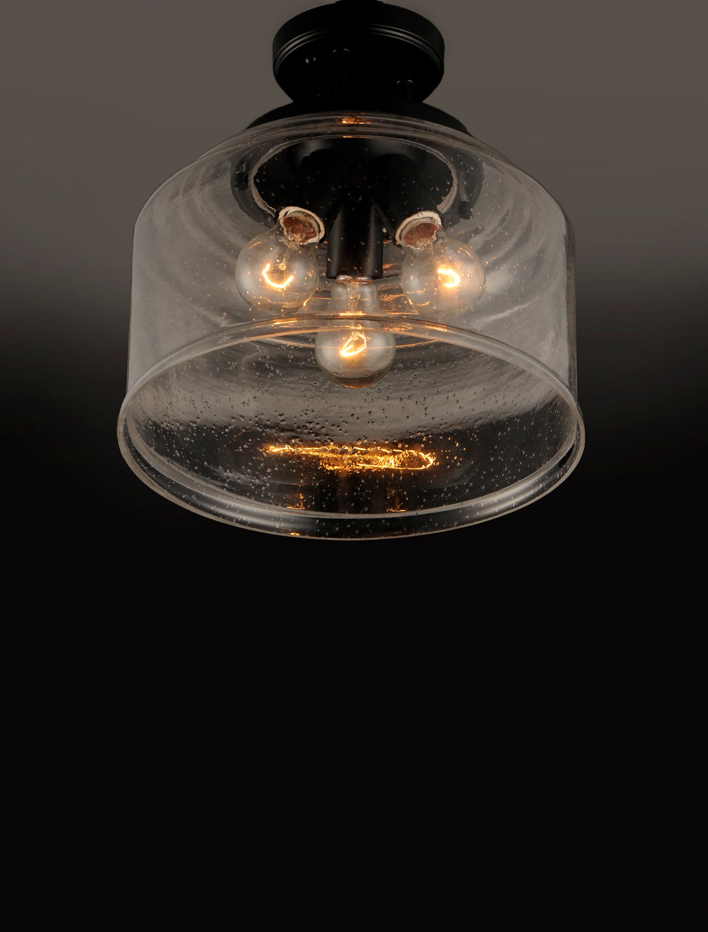 Acadia 3-Light Semi-Flush Mount Black by Maxim Lighting