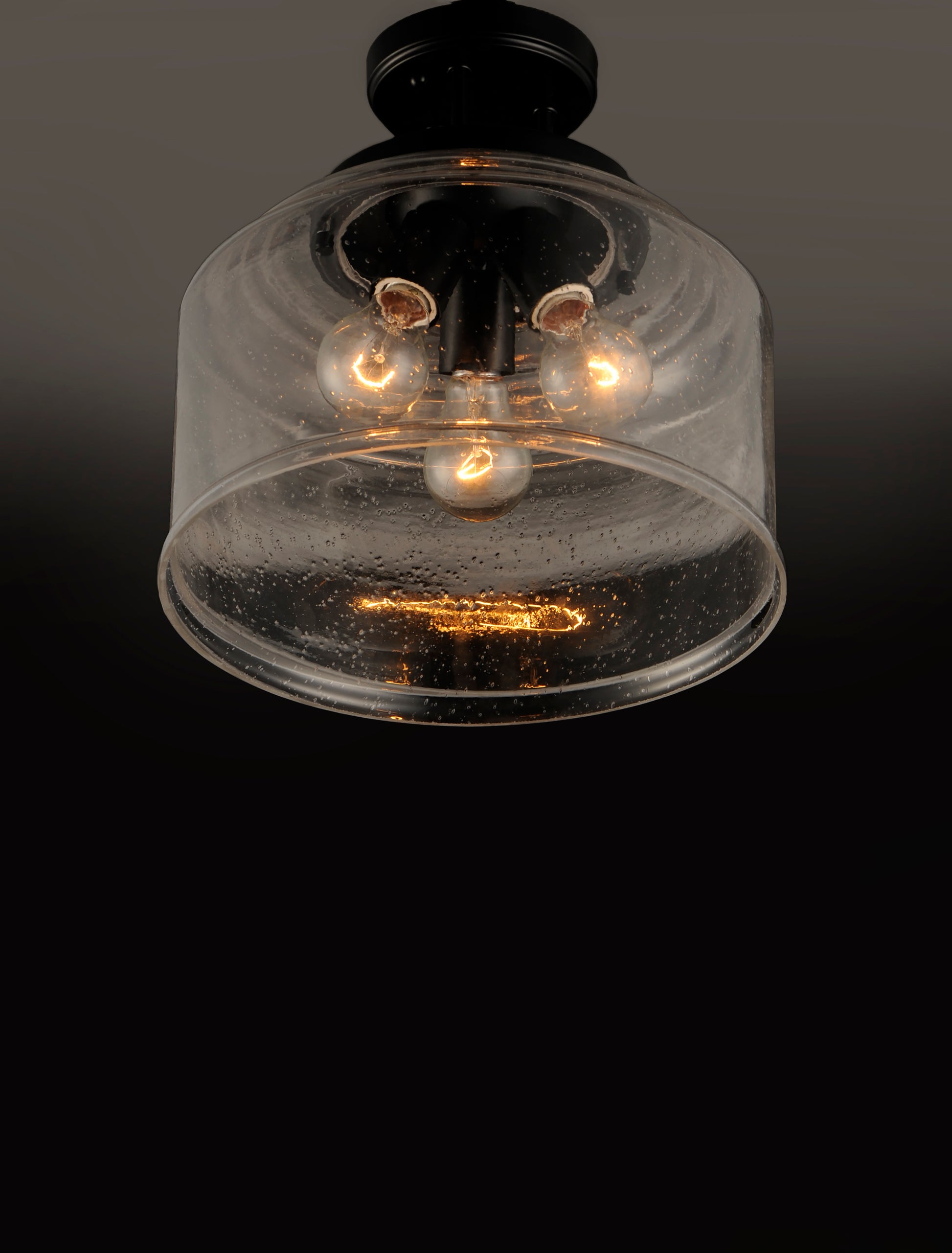 Acadia 3-Light Semi-Flush Mount Black by Maxim Lighting