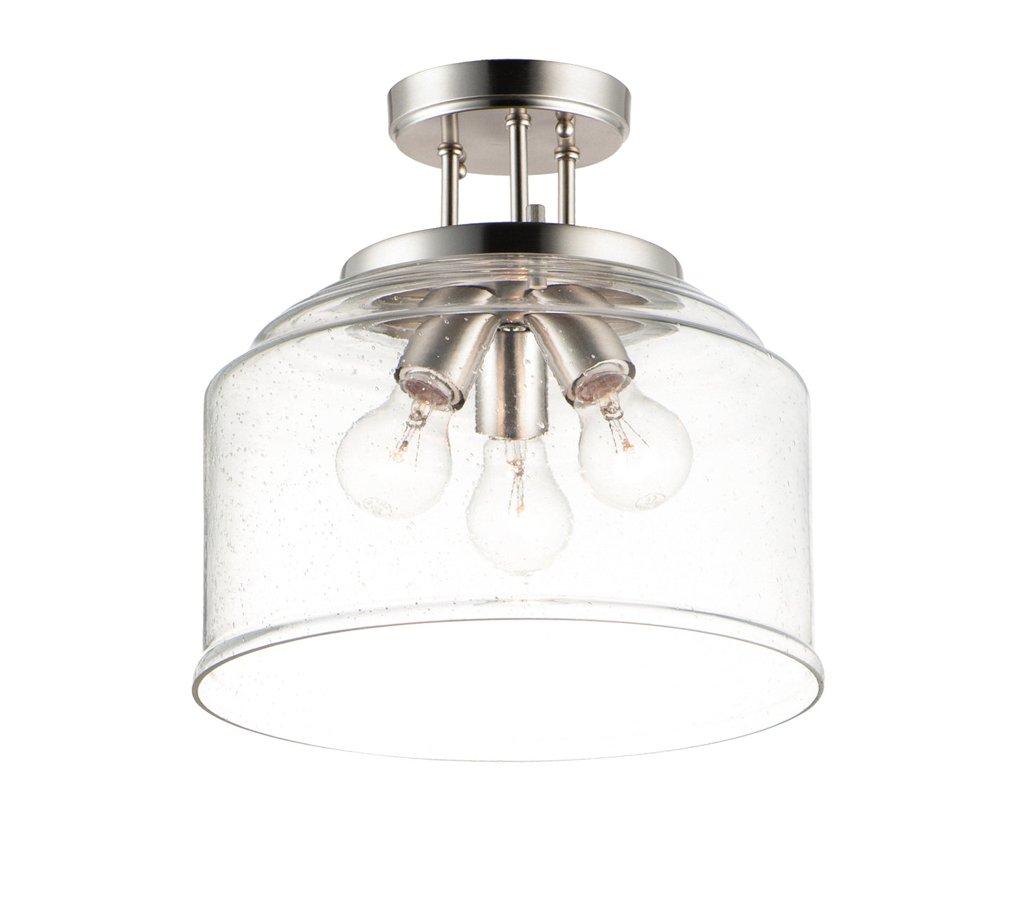 Acadia 3-Light Semi-Flush Mount Satin Nickel by Maxim Lighting