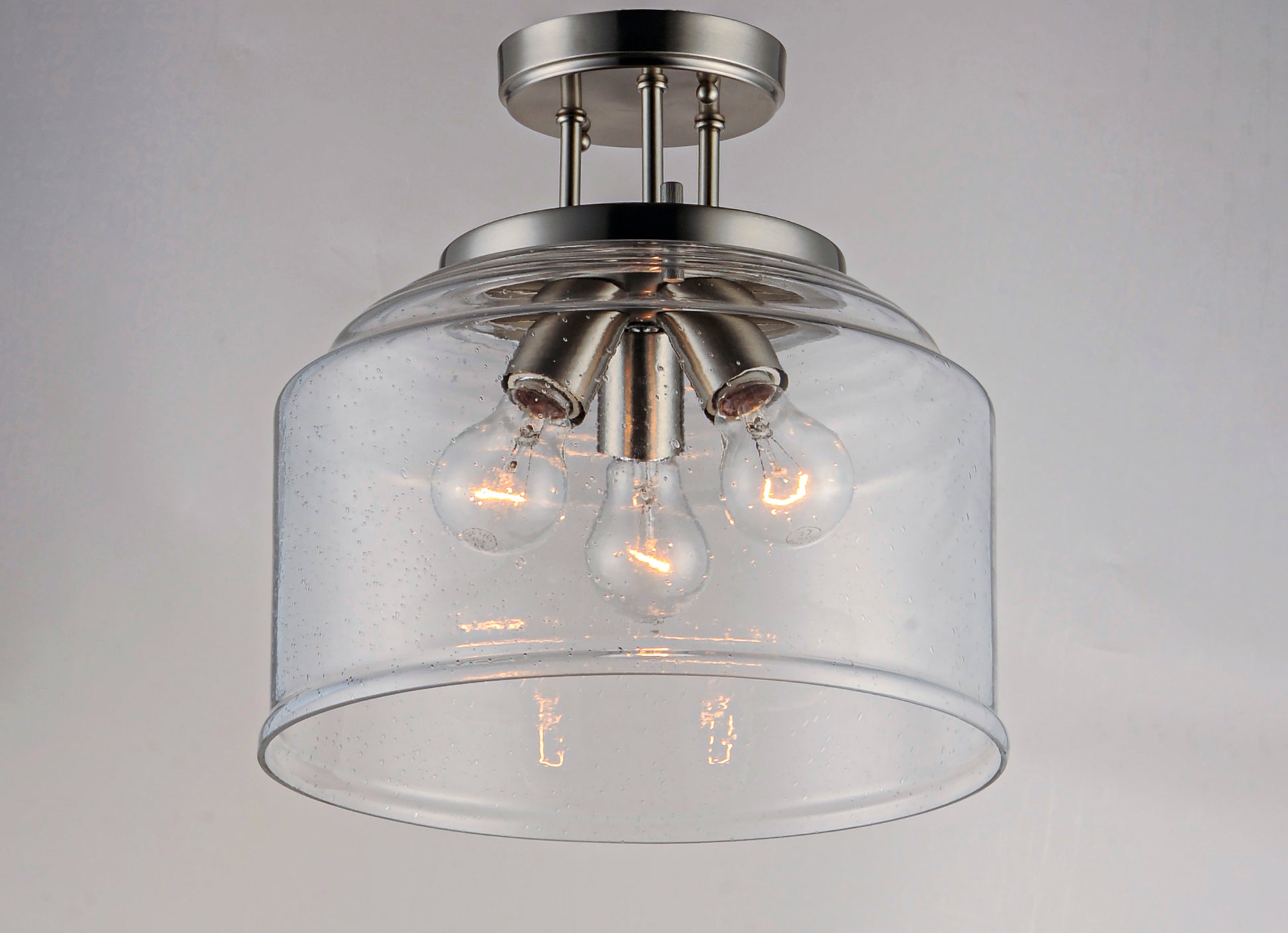 Acadia 3-Light Semi-Flush Mount Satin Nickel by Maxim Lighting