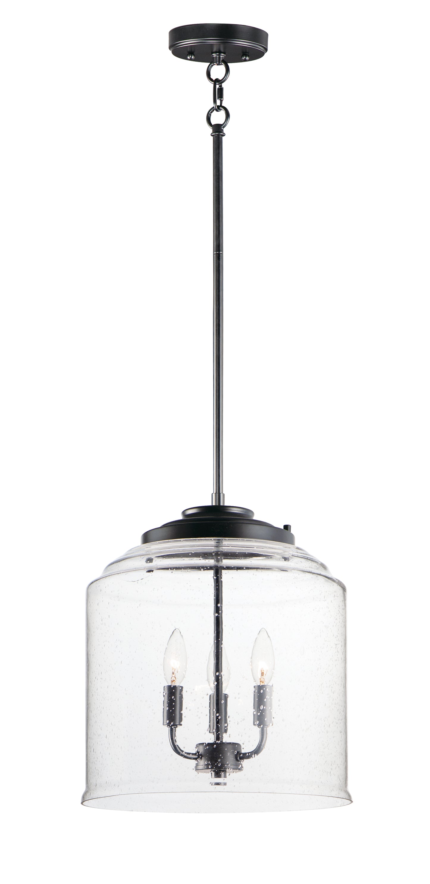 Acadia 3-Light Pendant Black by Maxim Lighting